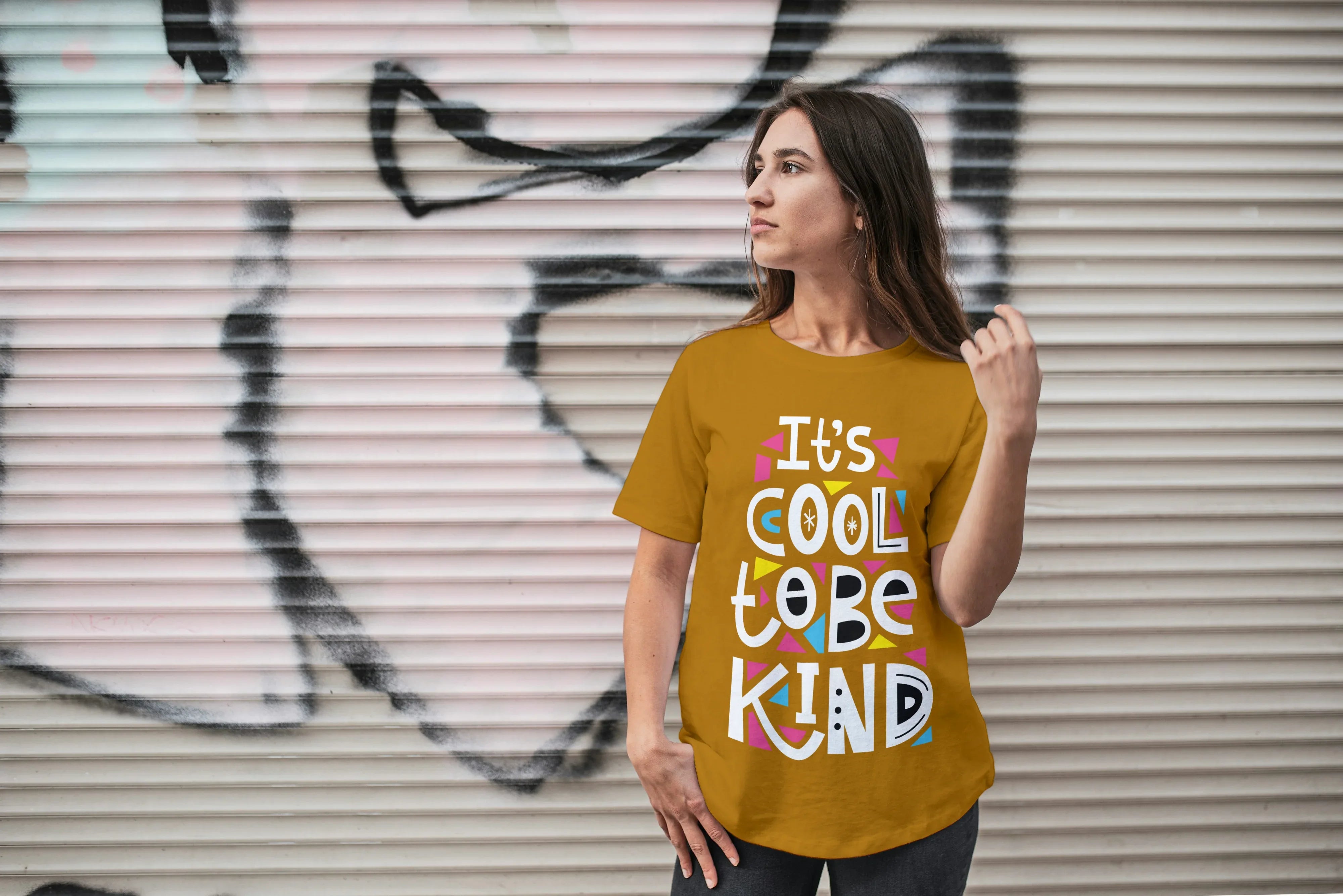 It's Cool To Be Kind Graphic Oversized Classic T-Shirt for Women - Not So Suttle