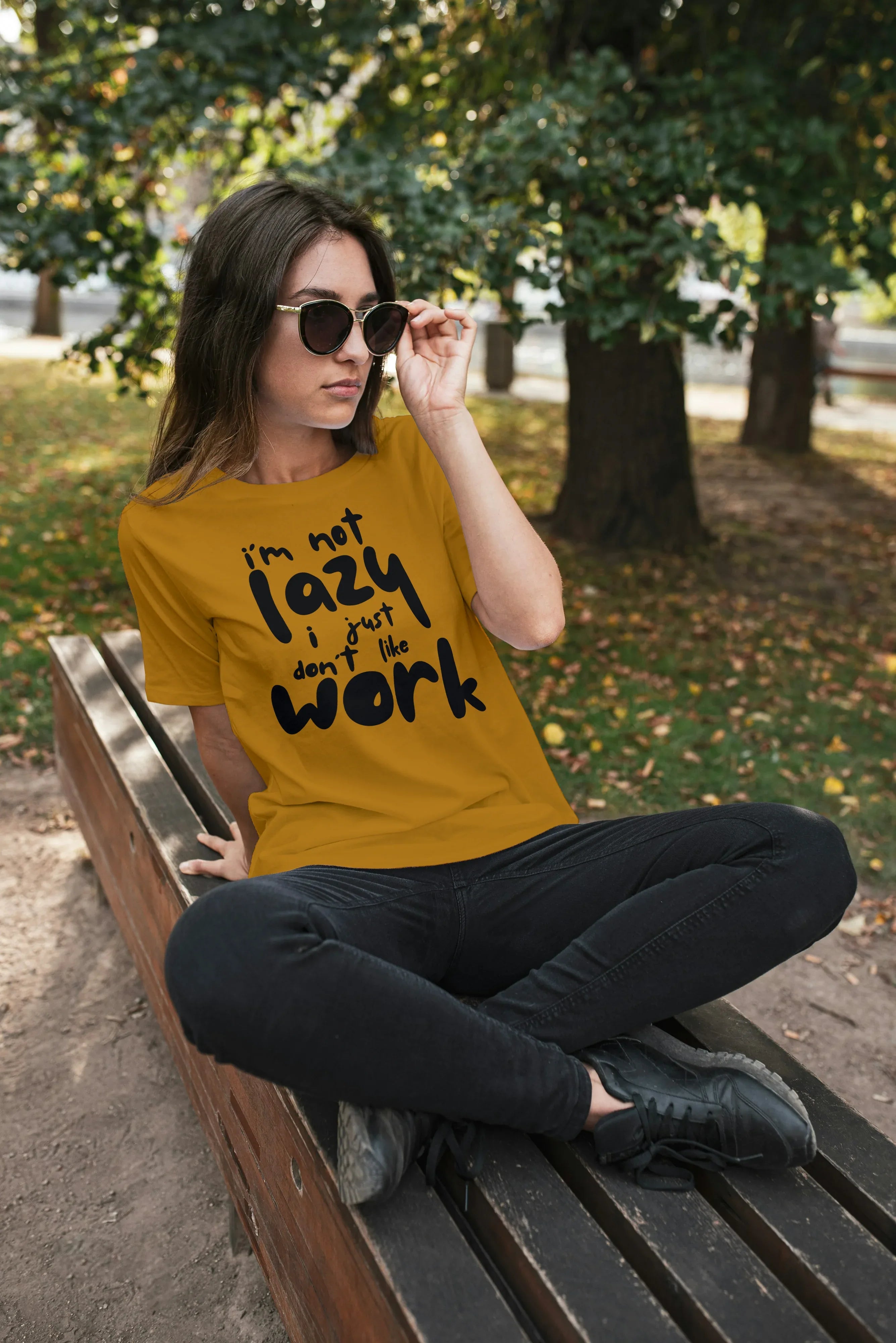 I am not Lazy Graphic Oversized Classic T-Shirt for Women - Not So Suttle