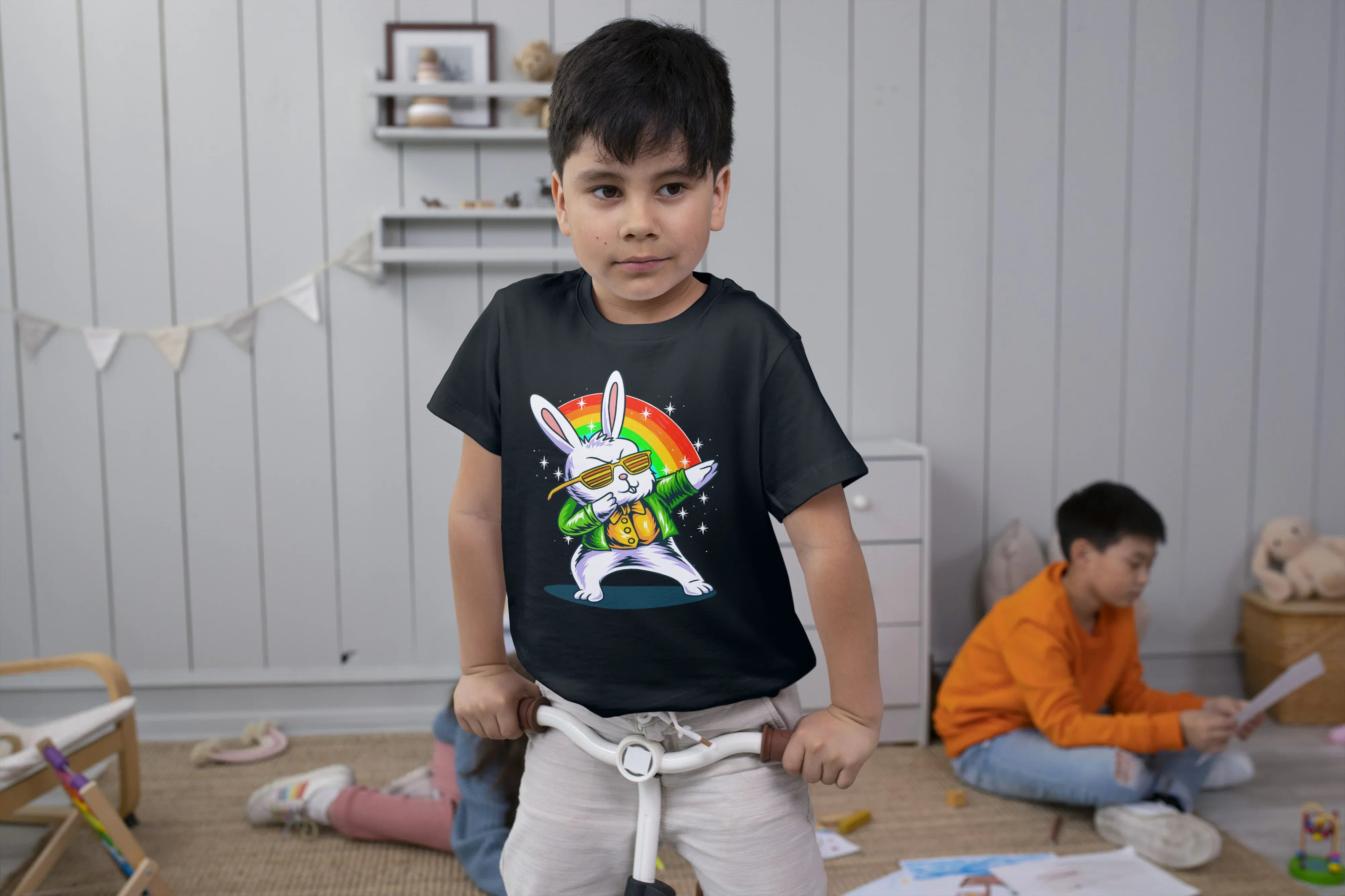 Dab Bunny Graphic T-Shirt for Boys - Not So Suttle