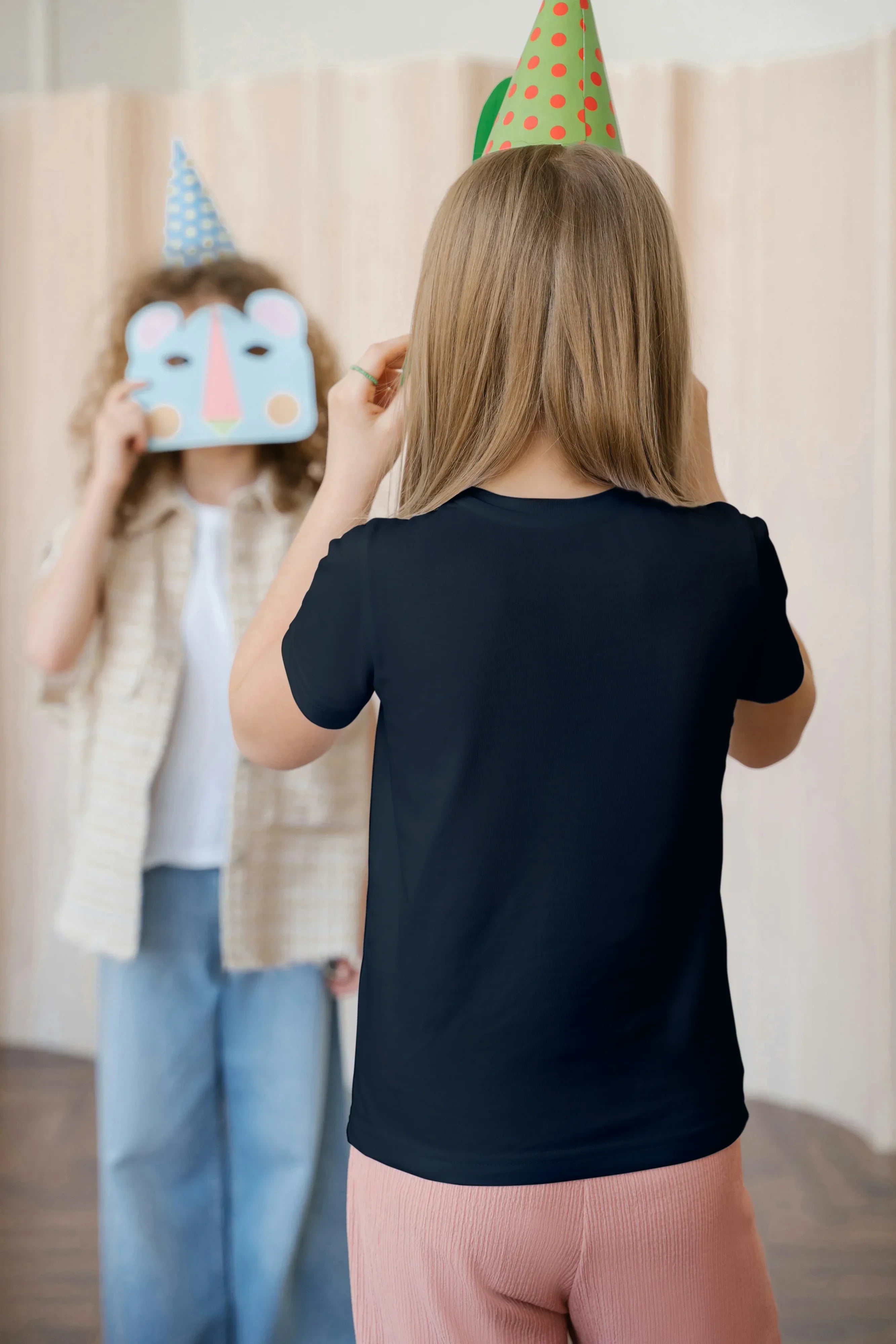 Girl's Crew Neck T-Shirt Navy Blue - Not So Suttle