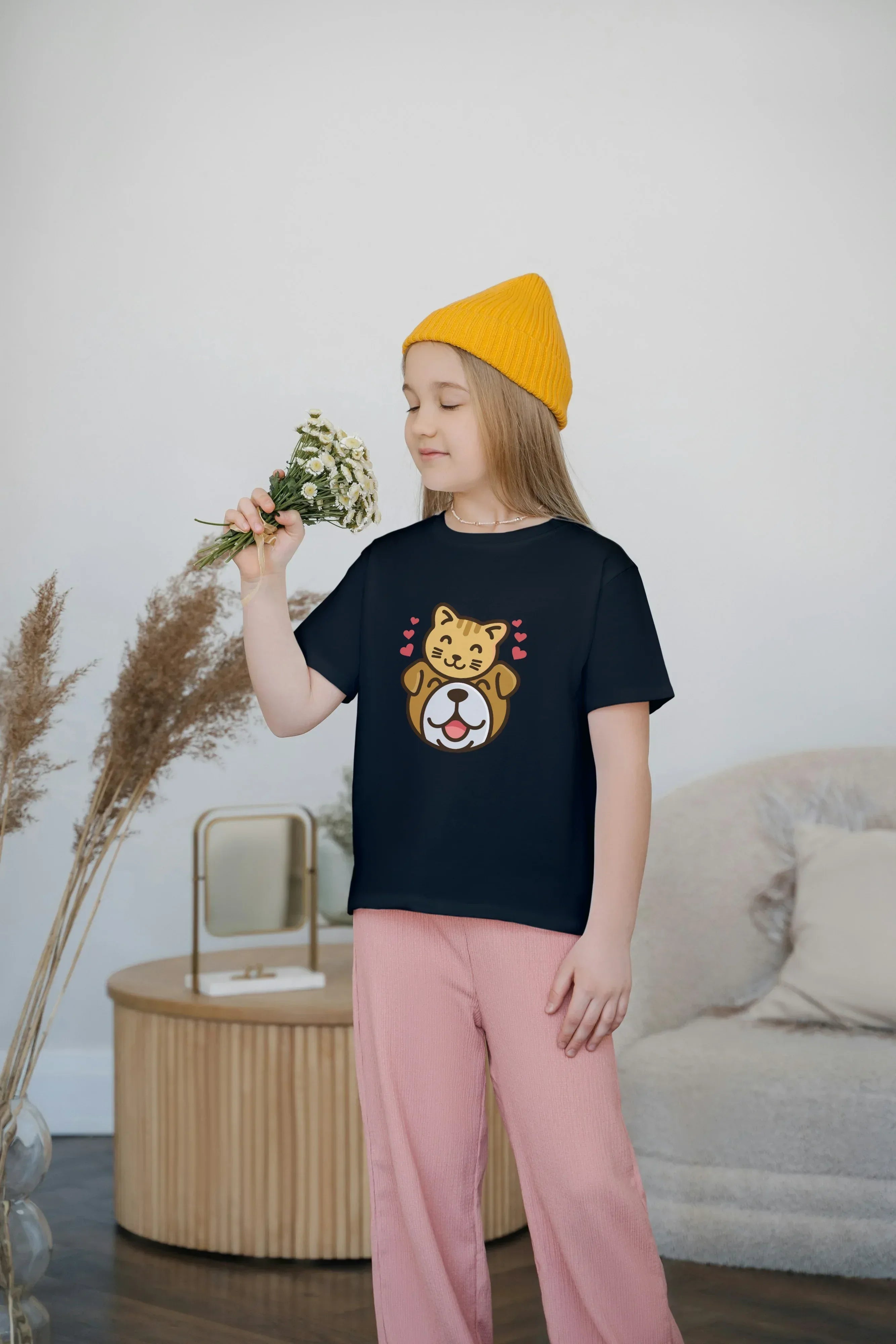 Cat and Dog Graphic T-Shirt for Girl's - Not So Suttle