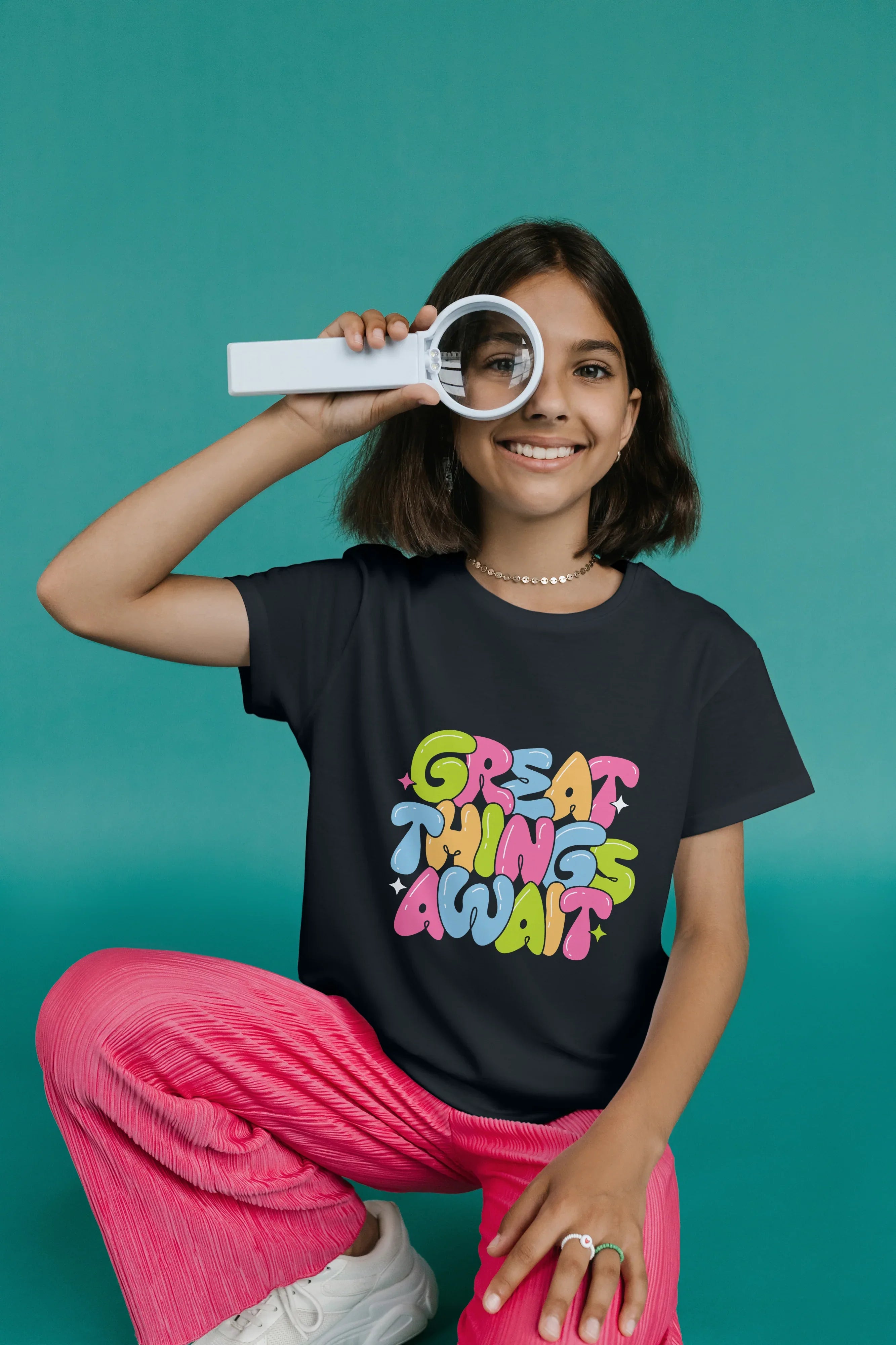 Great Things Awaits Graphic T-Shirt for Girl's - Not So Suttle