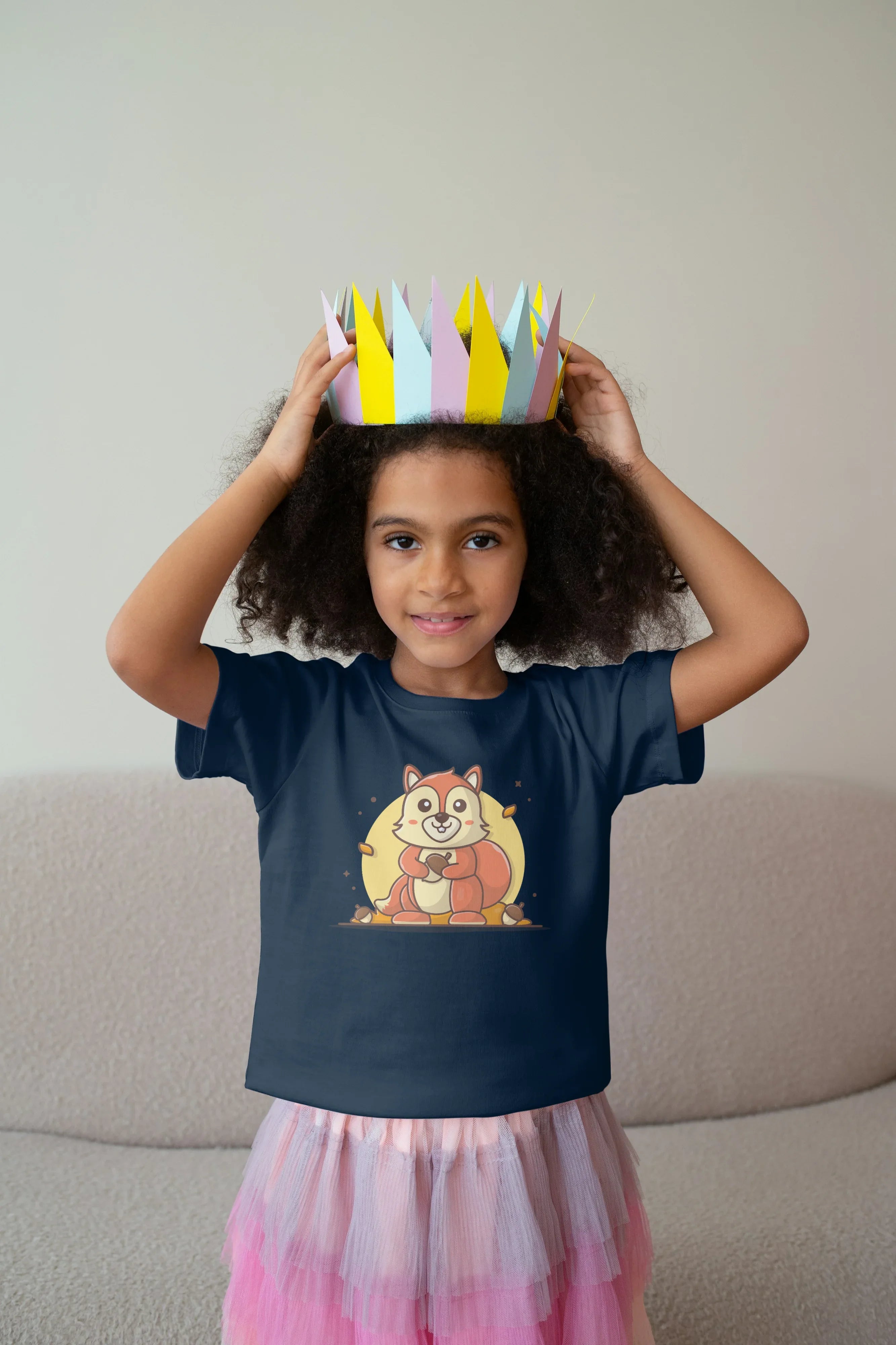 Brown Squirrel Graphic T-Shirt for Girl's - Not So Suttle