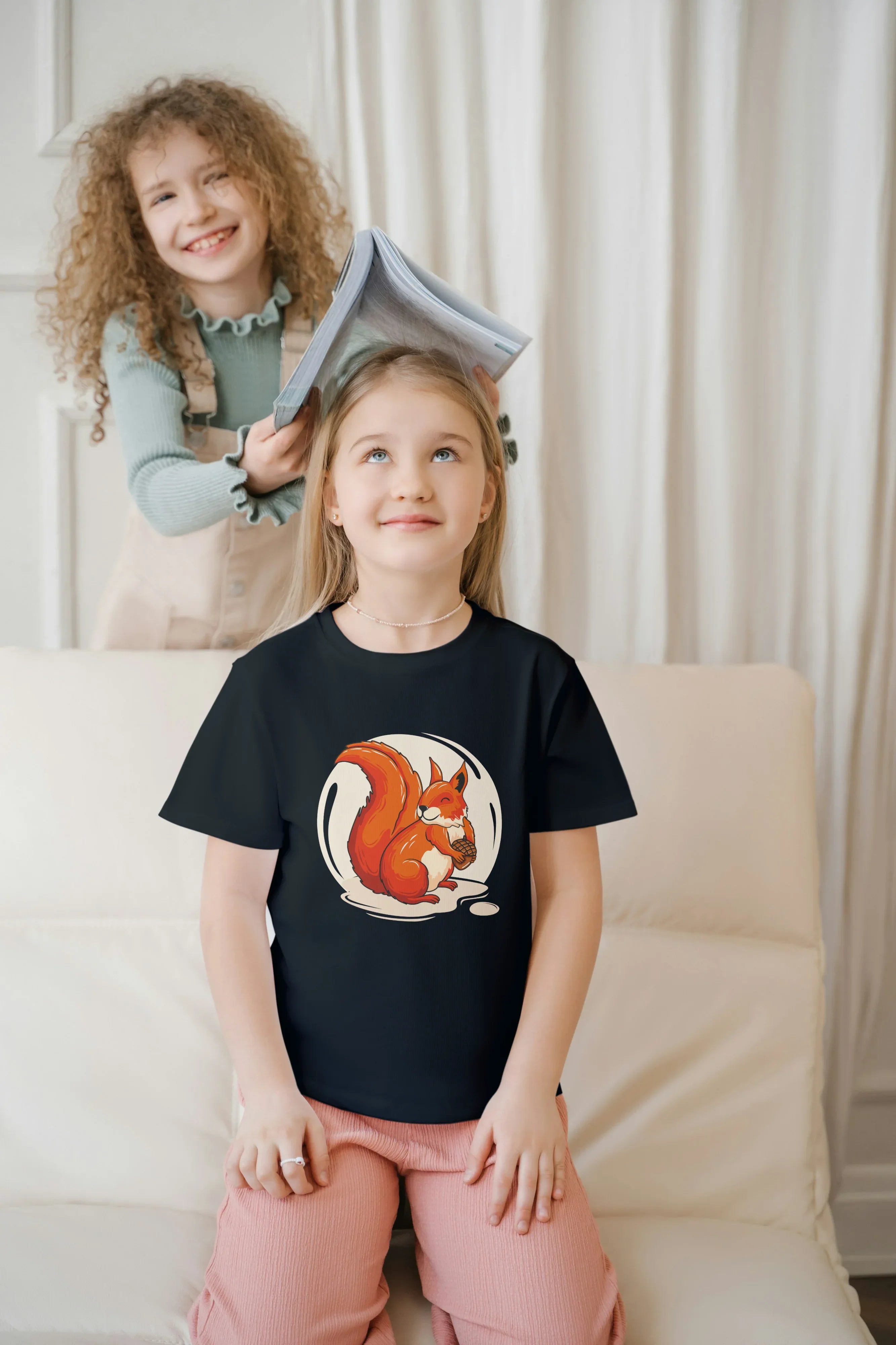 Squirrel Graphic T-Shirt for Girl's - Not So Suttle