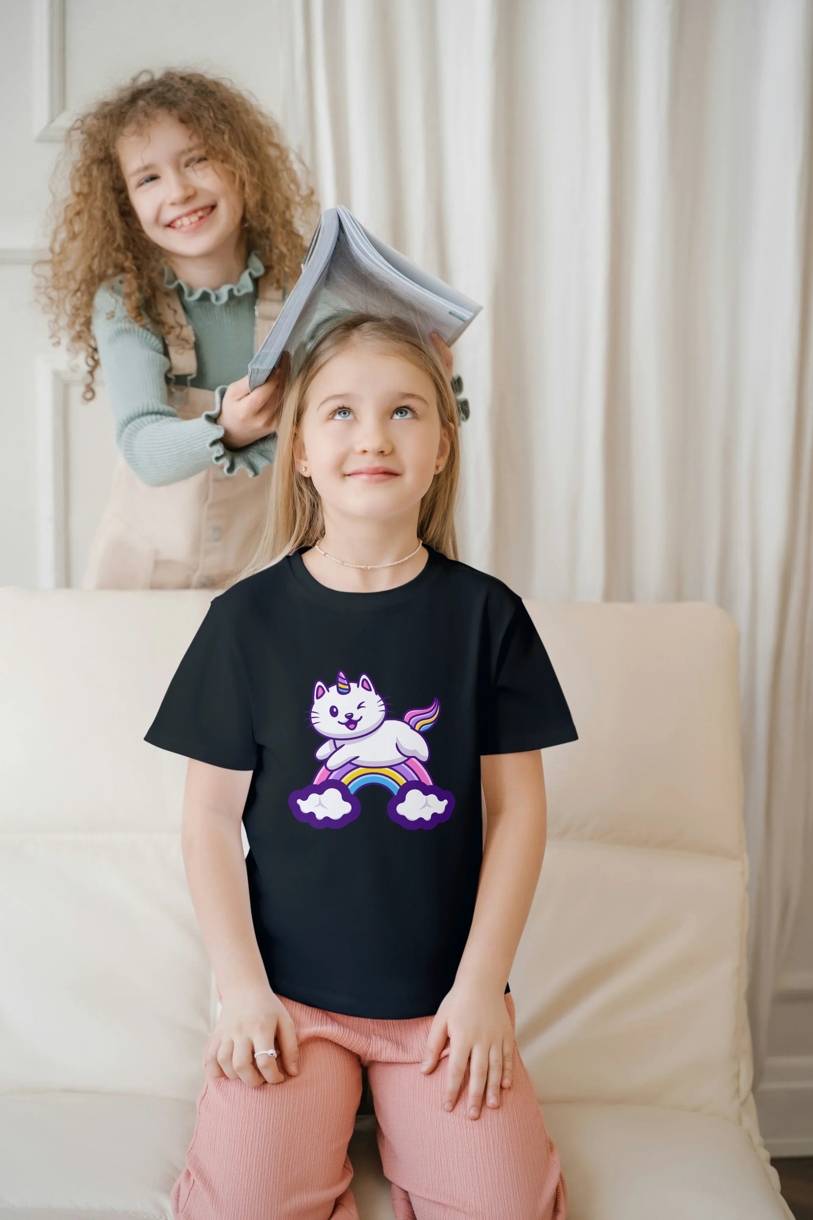 Rainbow Unicorn Graphic T-Shirt for Girl's - Not So Suttle