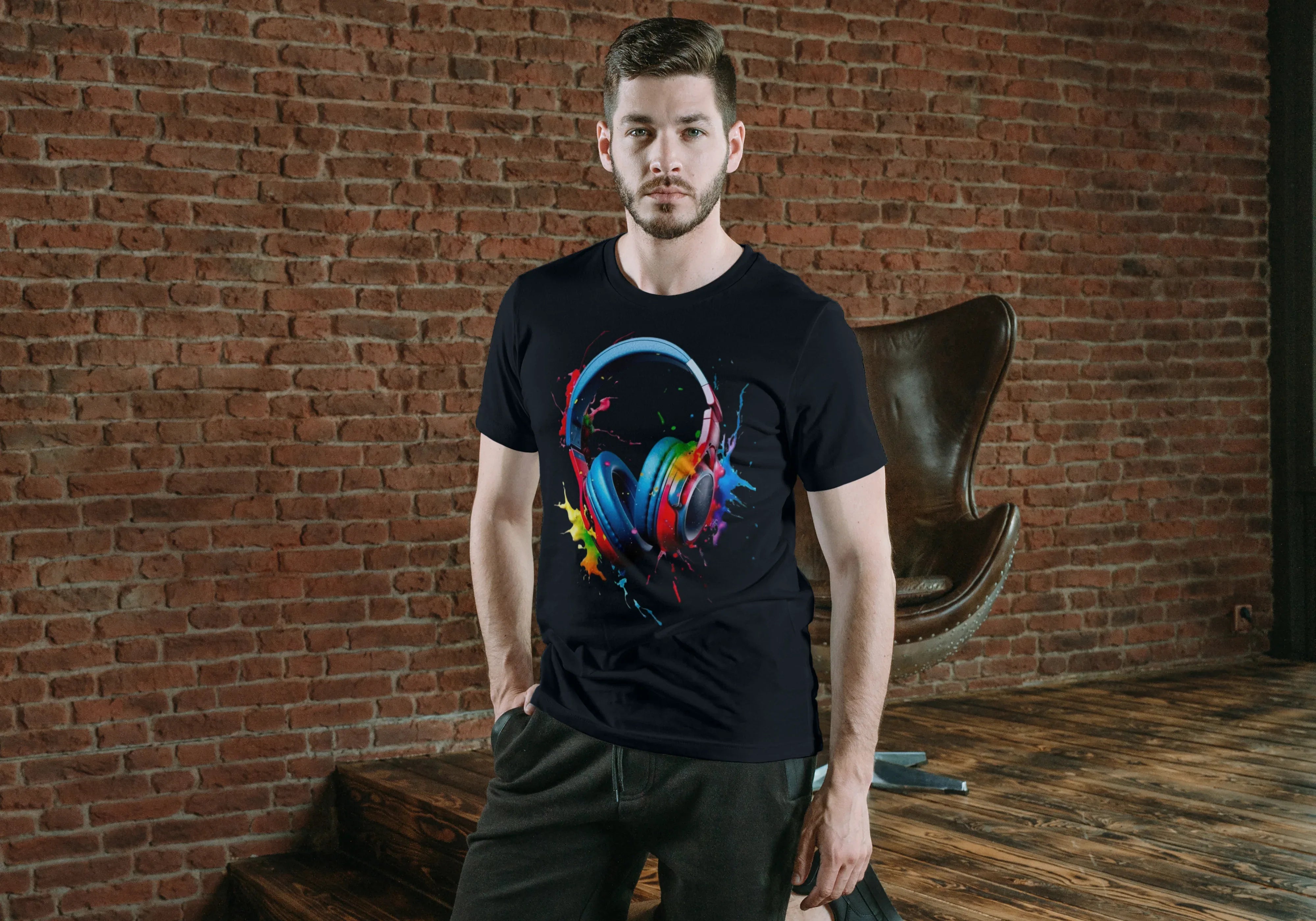 Head Phone Graphic T-Shirt for Men - Not So Suttle