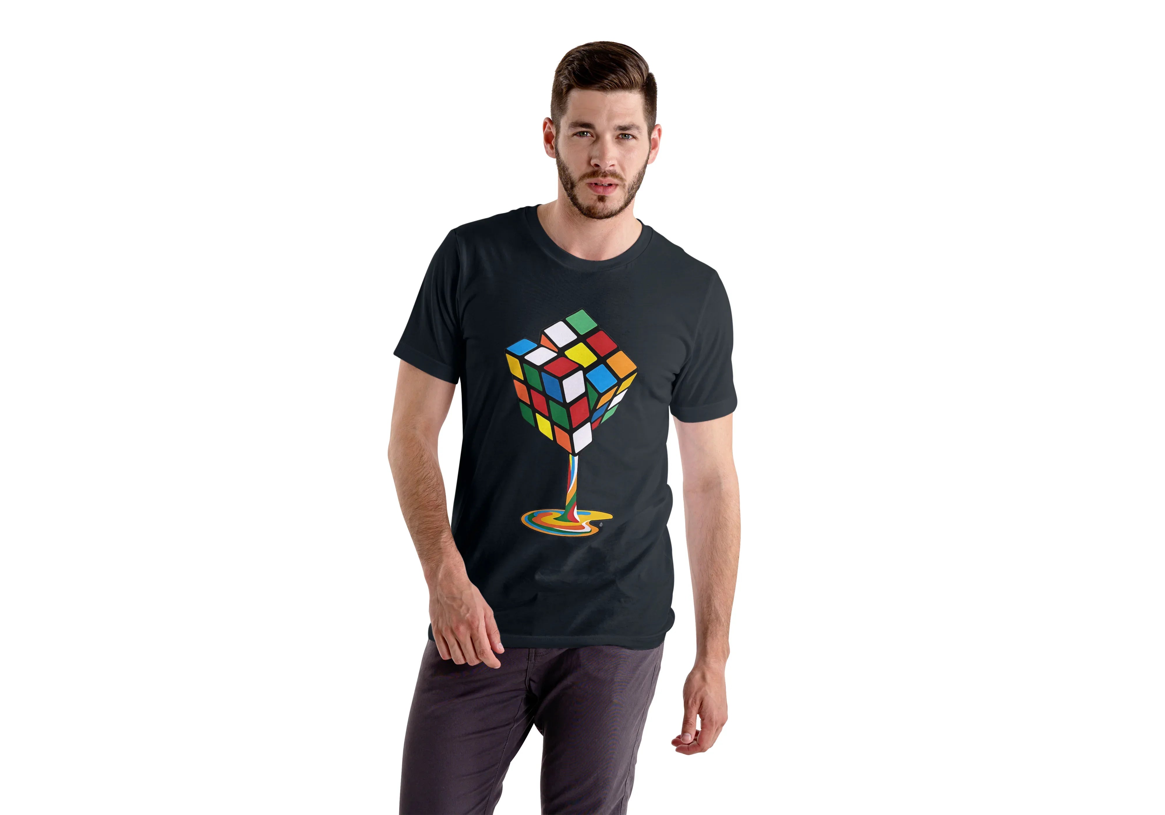 Melting Cube Graphic T-Shirt for Men - Not So Suttle