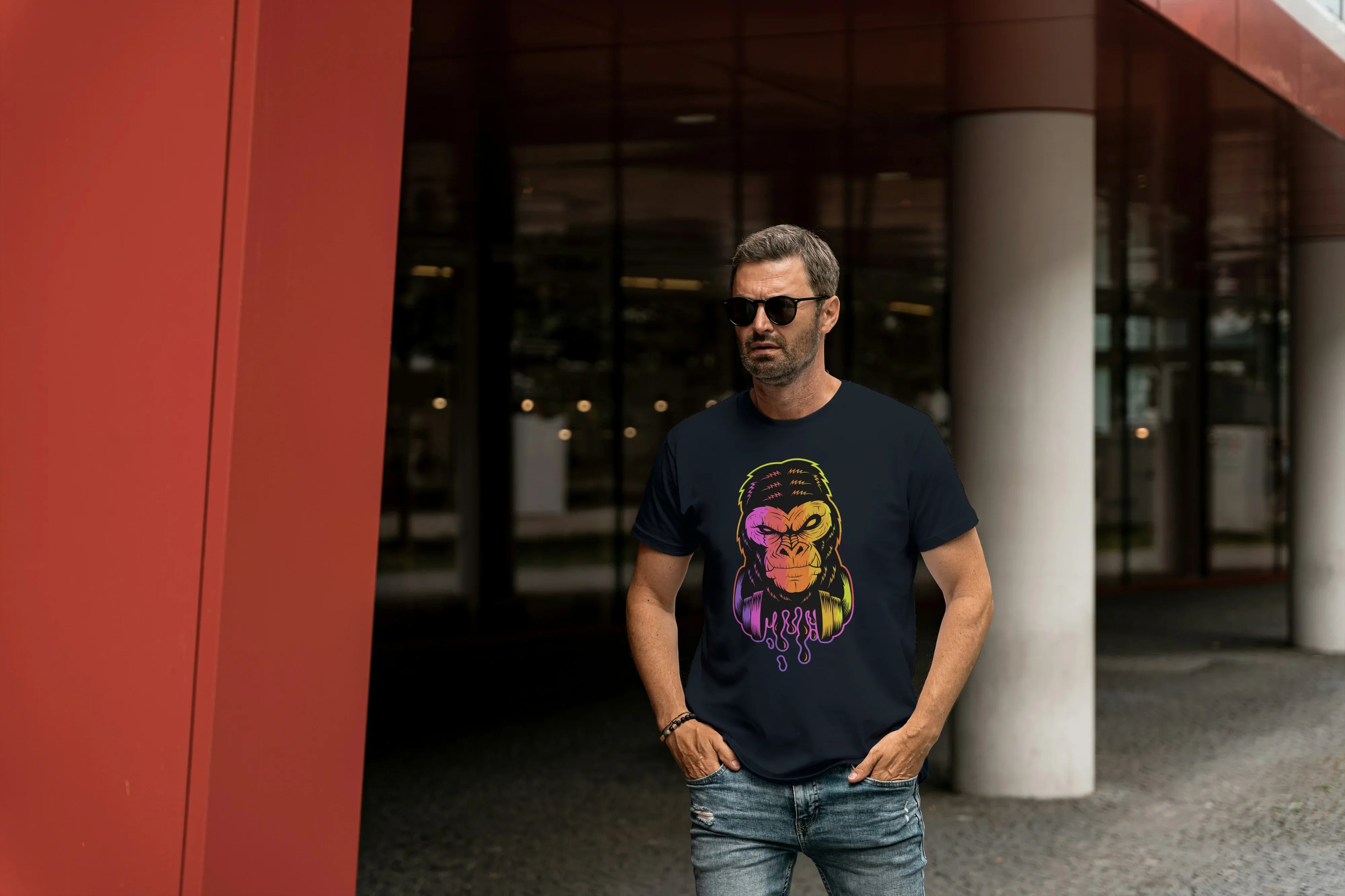 Gorilla Graphic Classic Crew T-Shirt for Men - Not So Suttle