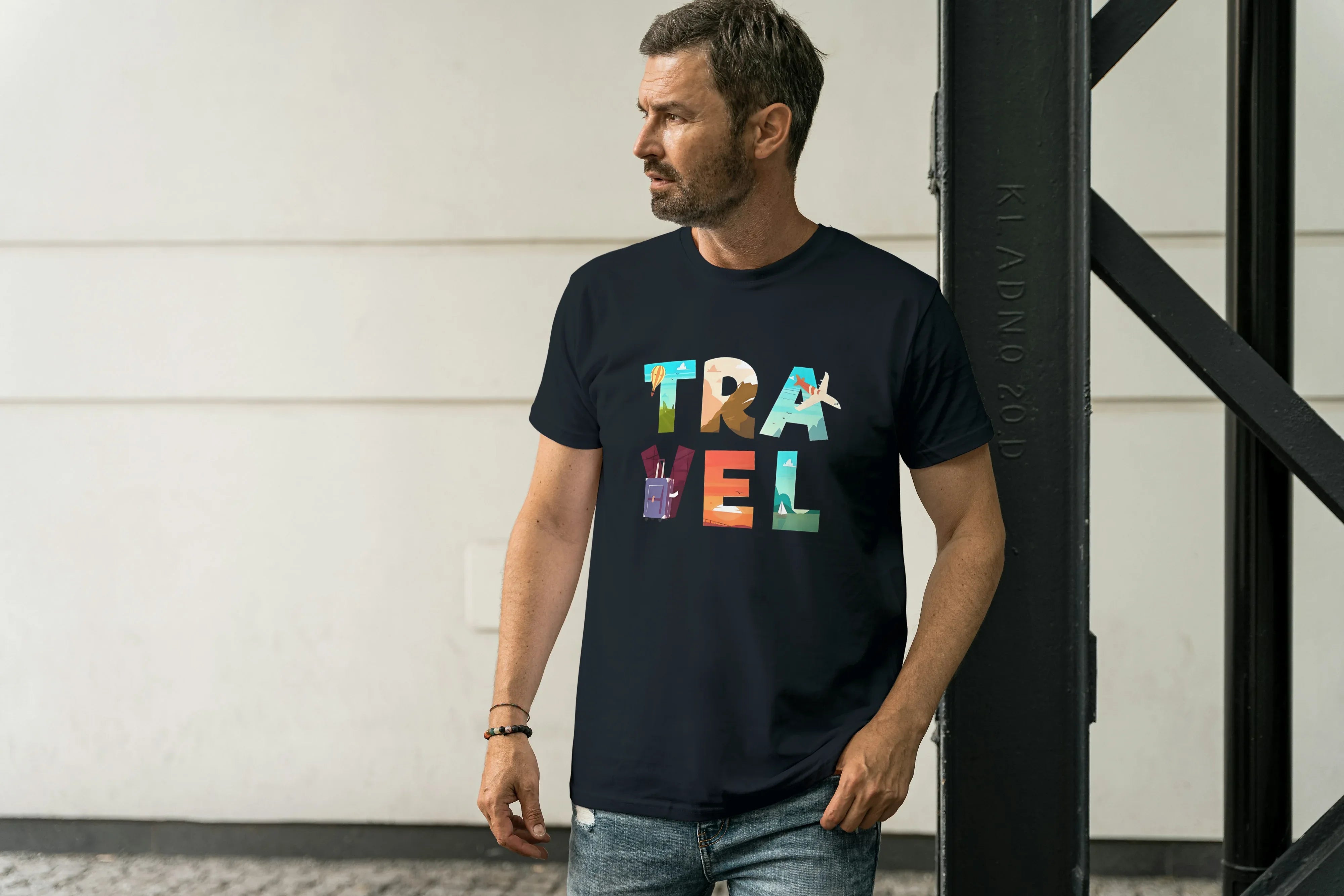 Travel Graphic Classic Crew T-Shirt for Men - Not So Suttle