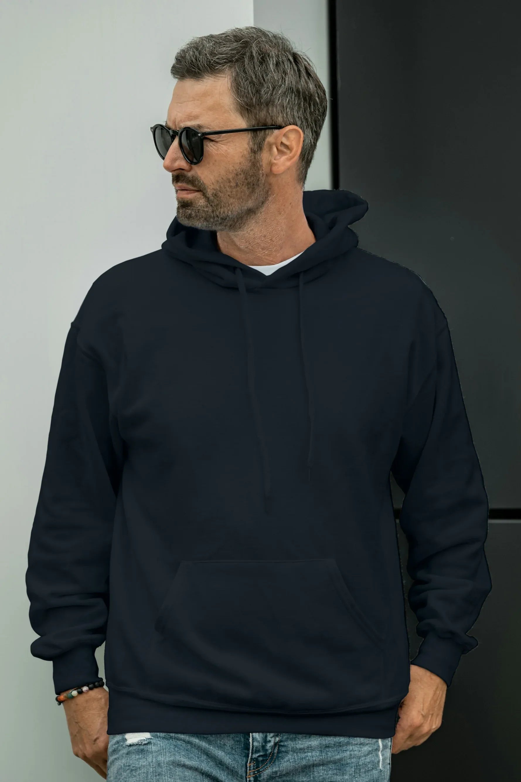 Navy Blue Men's Hoodie - Not So Suttle