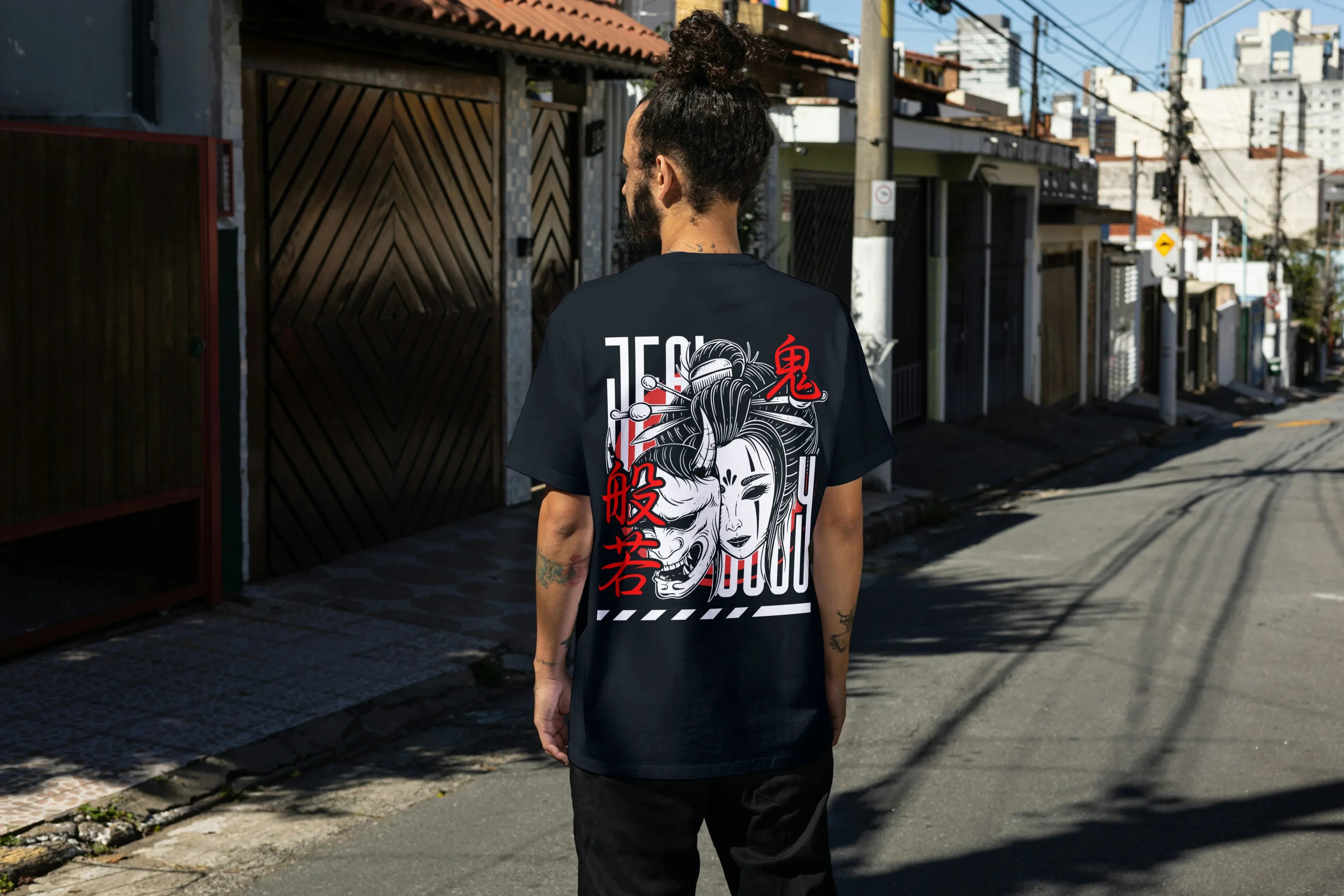 Black Graphic Oversized Classic T-Shirt for Men - Not So Suttle