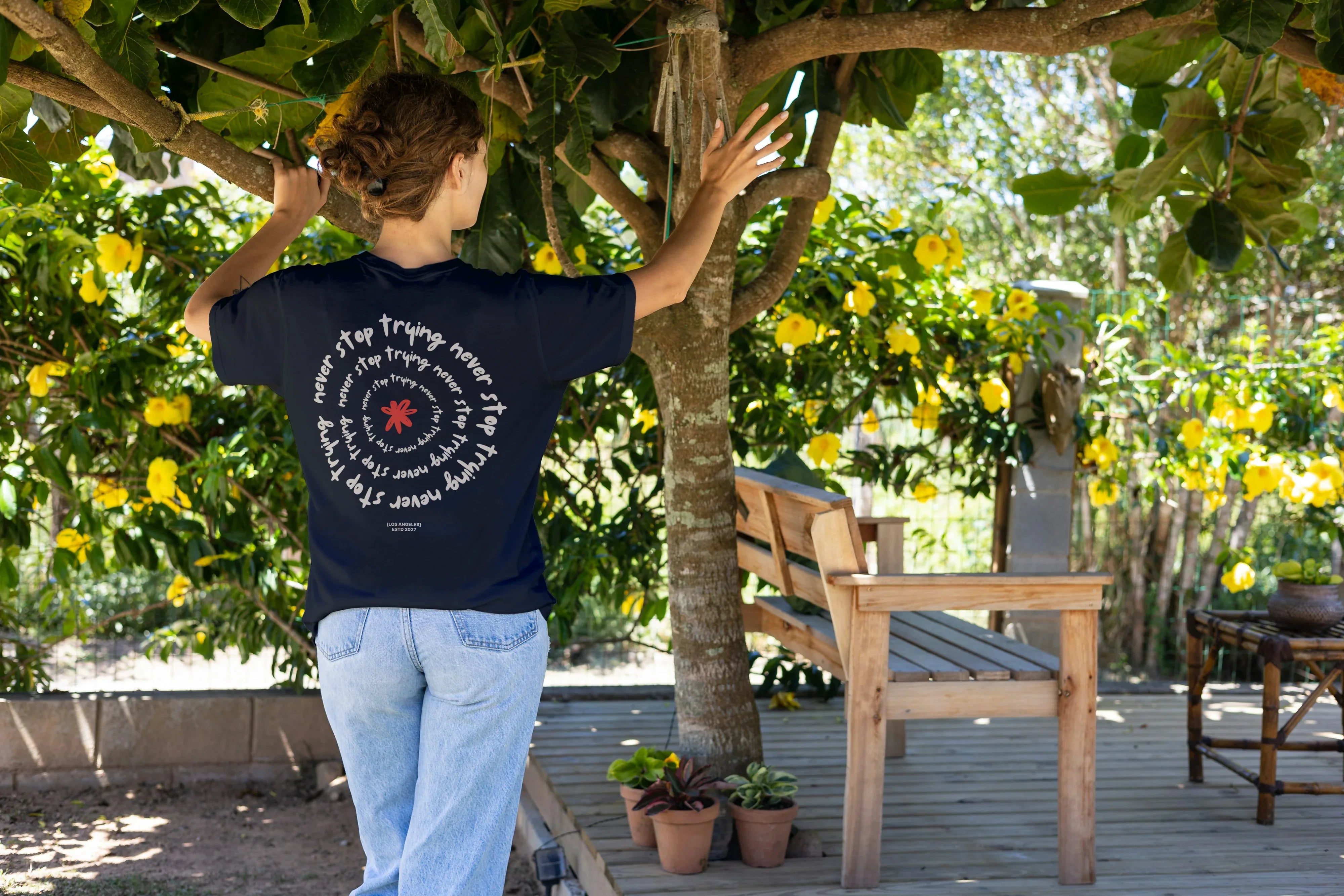 Never Stop Trying Oversized Classic T-Shirt for Women - Not So Suttle