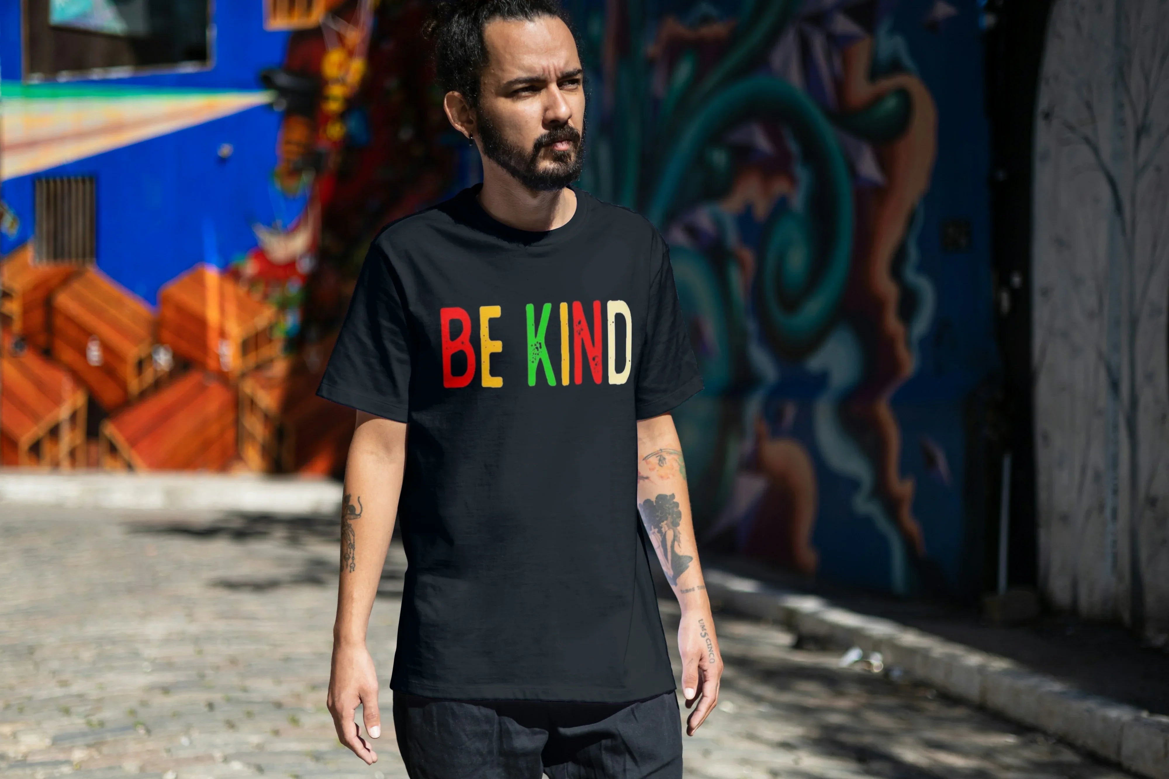 Be Kind Graphic Oversized Classic T-Shirt for Men - Not So Suttle