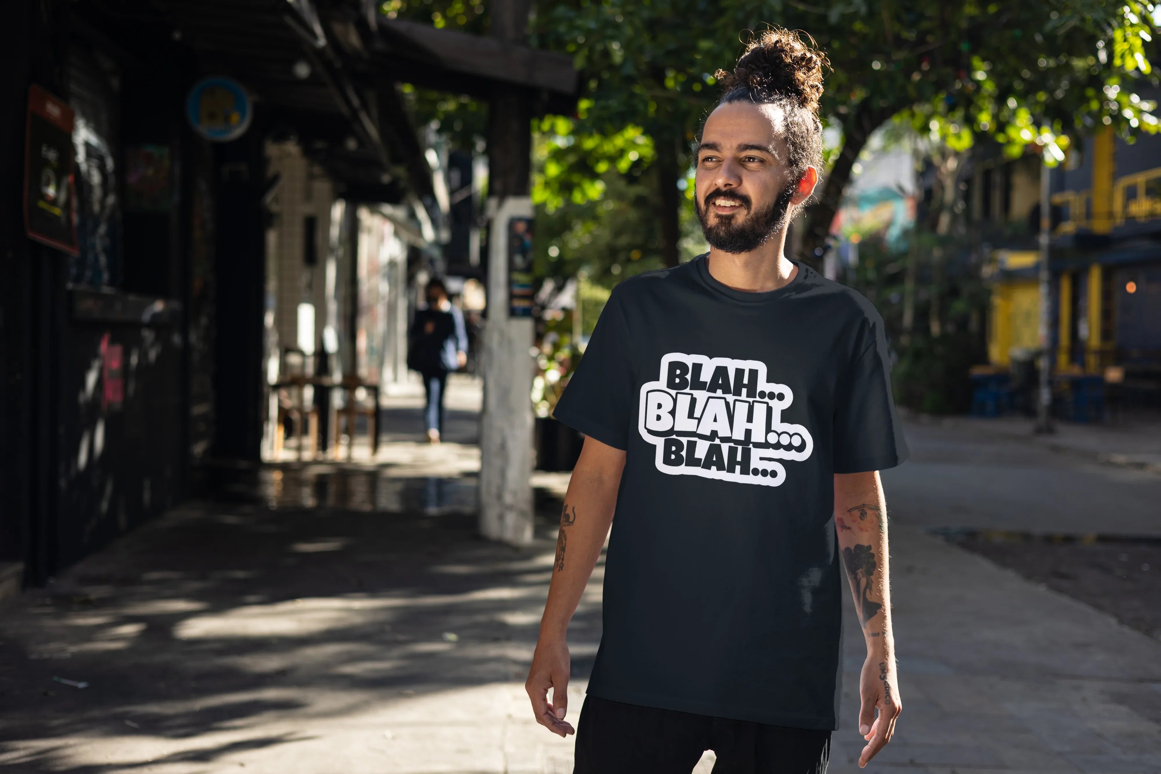Blah Blah Blah Graphic Oversized Classic T-Shirt for Men - Not So Suttle