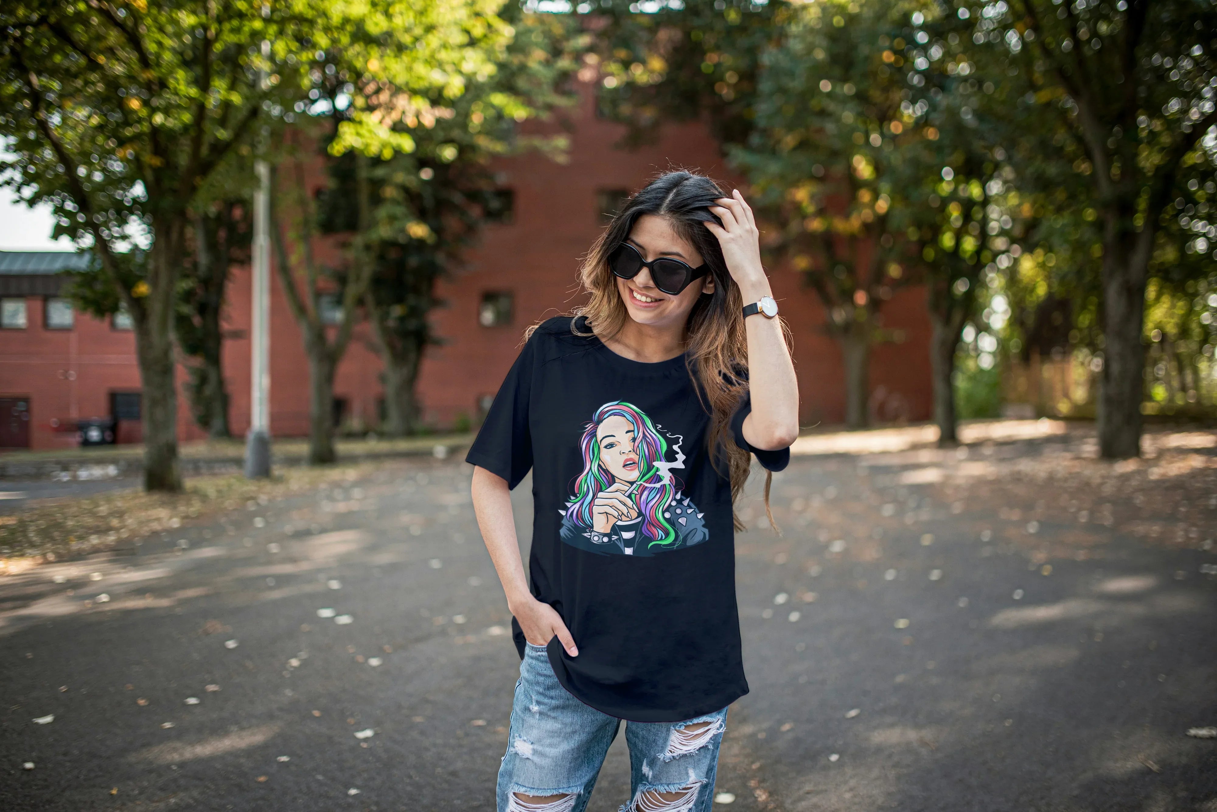 Rebel Graphic Oversized Classic T-Shirt for Women - Not So Suttle