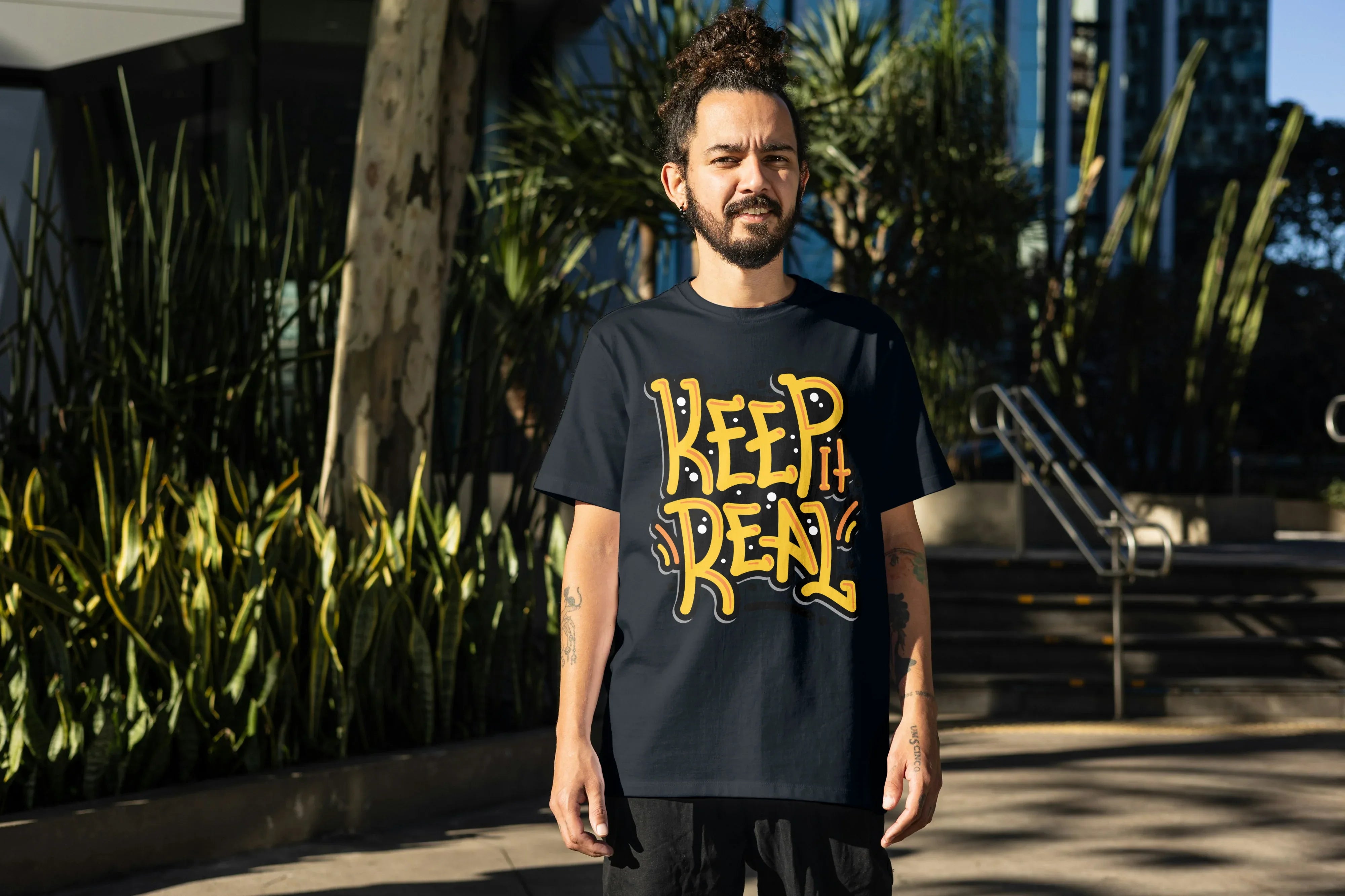 Keep it Real Graphic Oversized Classic T-Shirt for Men - Not So Suttle