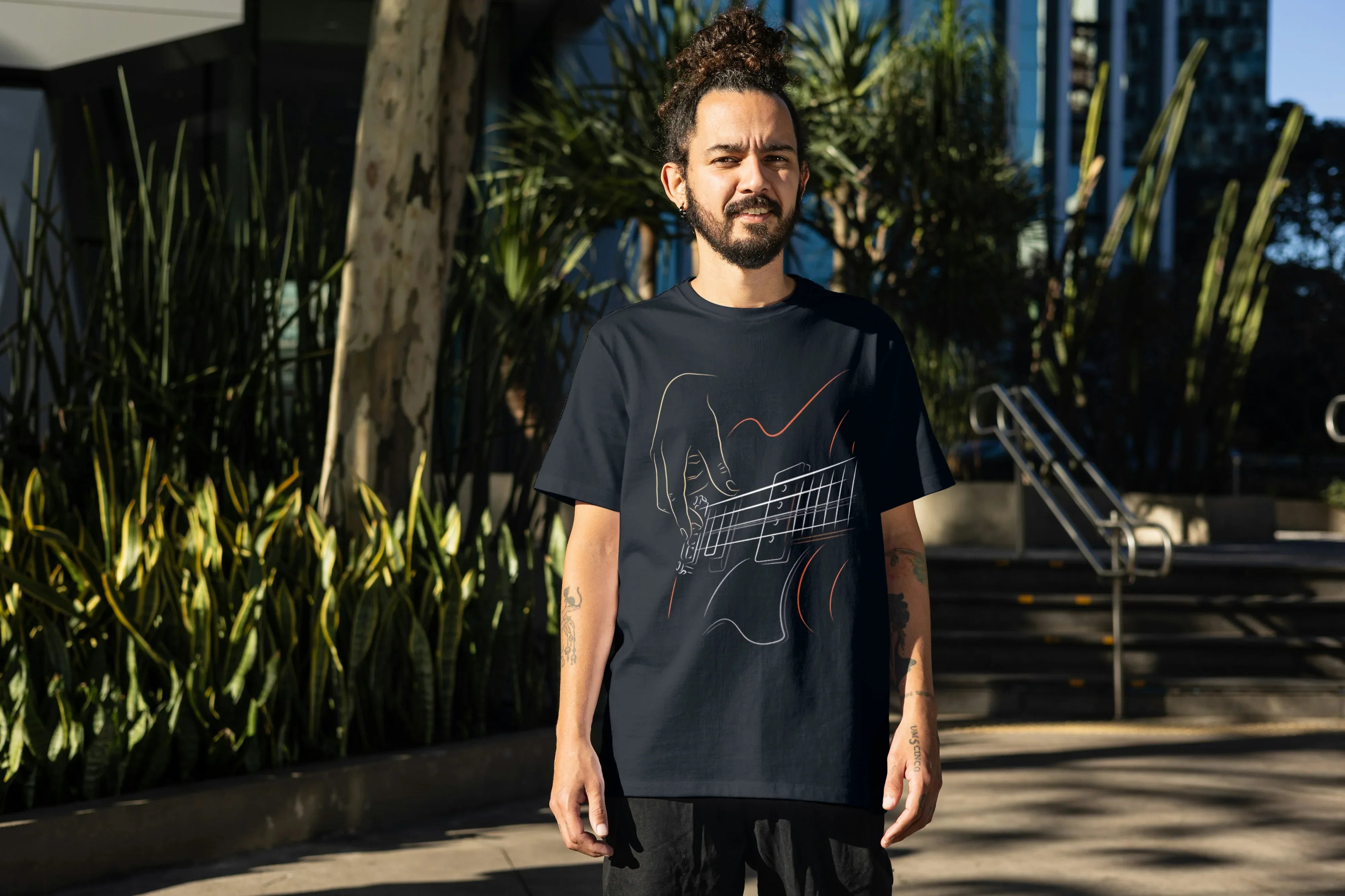 Guitar Graphic Oversized Classic T-Shirt for Men - Not So Suttle