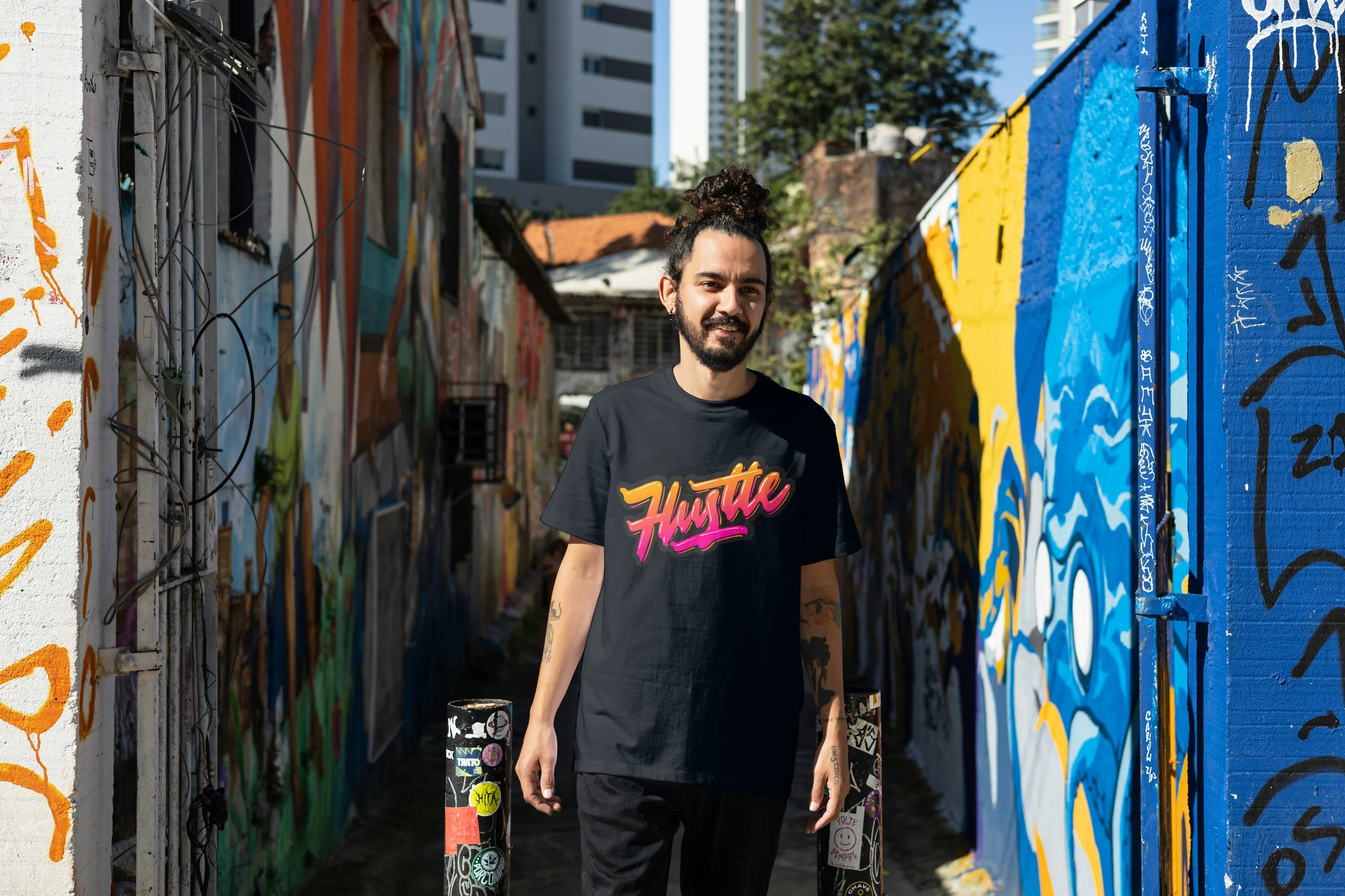 Hustle Graphic Oversized Classic T-Shirt for Men - Not So Suttle