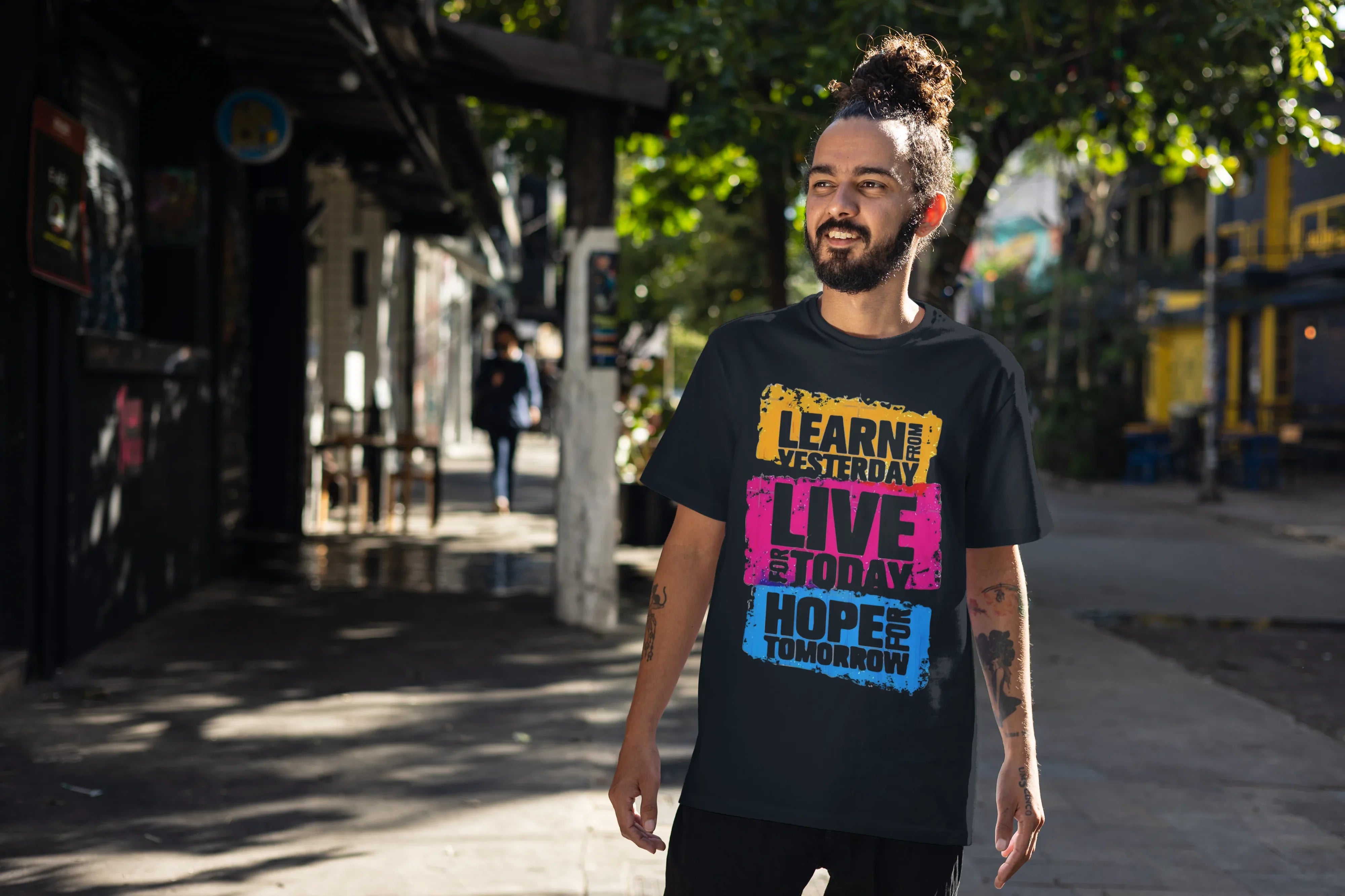Learn Live Hope Graphic Oversized Classic T-Shirt for Men - Not So Suttle