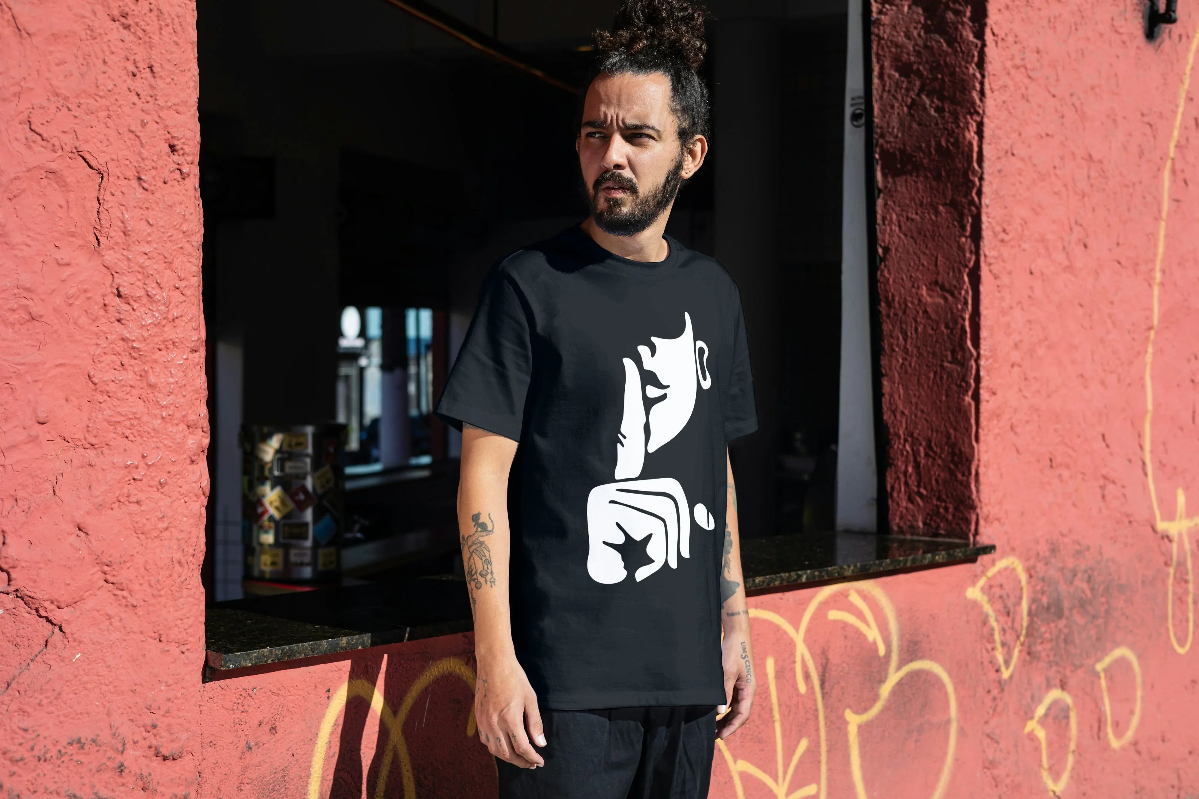 Silent Graphic Oversized Classic T-Shirt for Men - Not So Suttle