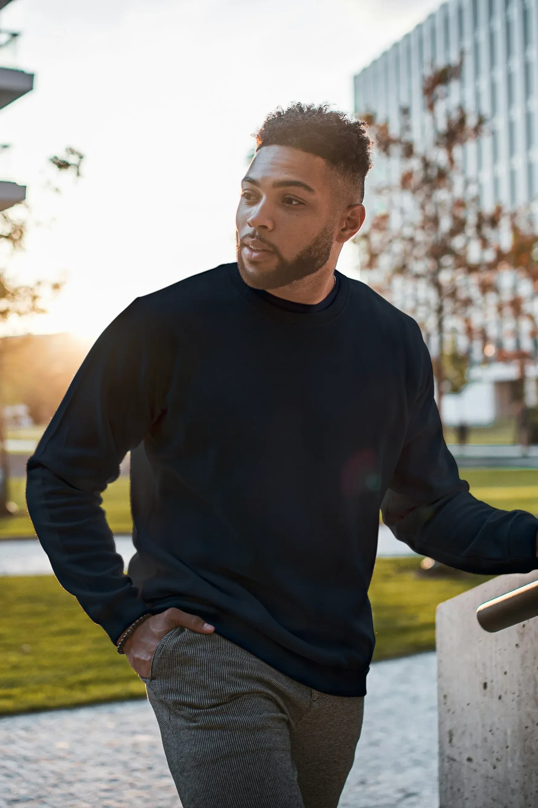 Navy Blue Oversized Sweatshirt - Not So Suttle