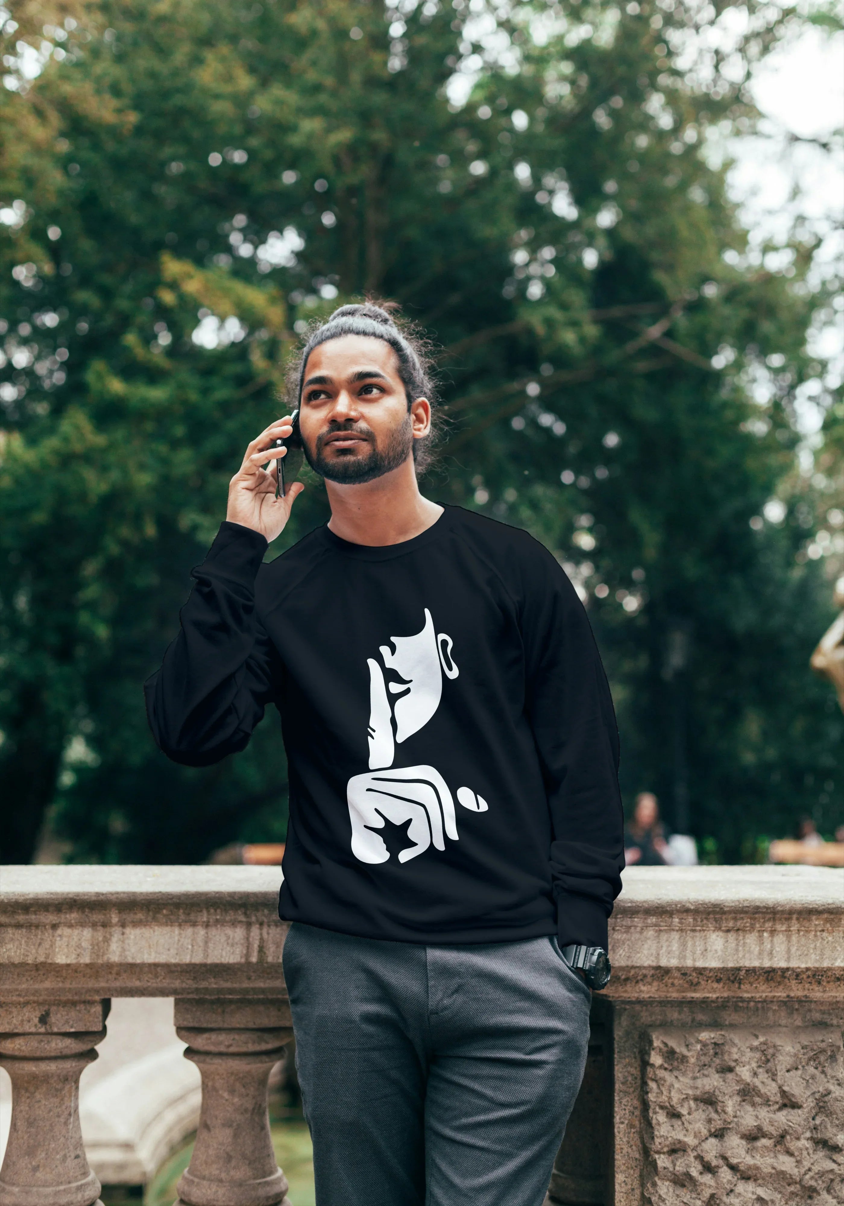 Silent Graphic Sweatshirt for Men - Not So Suttle