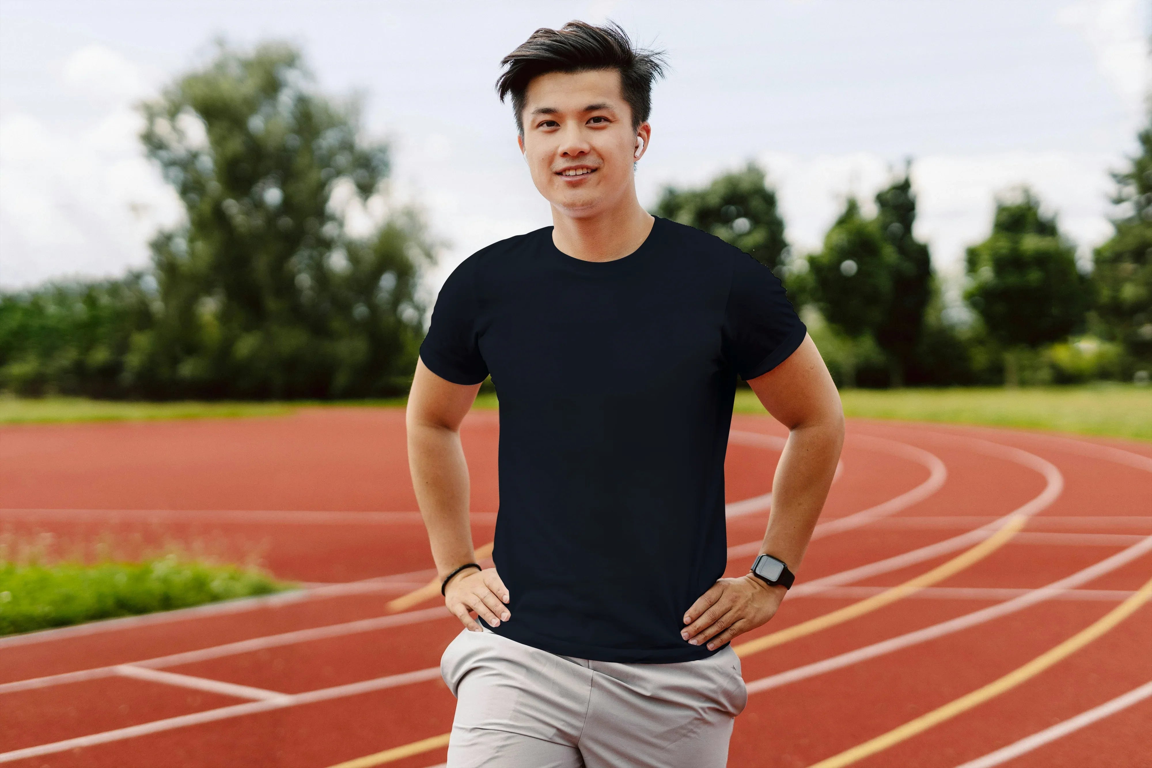 Stretchable Solid Round Neck T-shirt - Not So Suttle