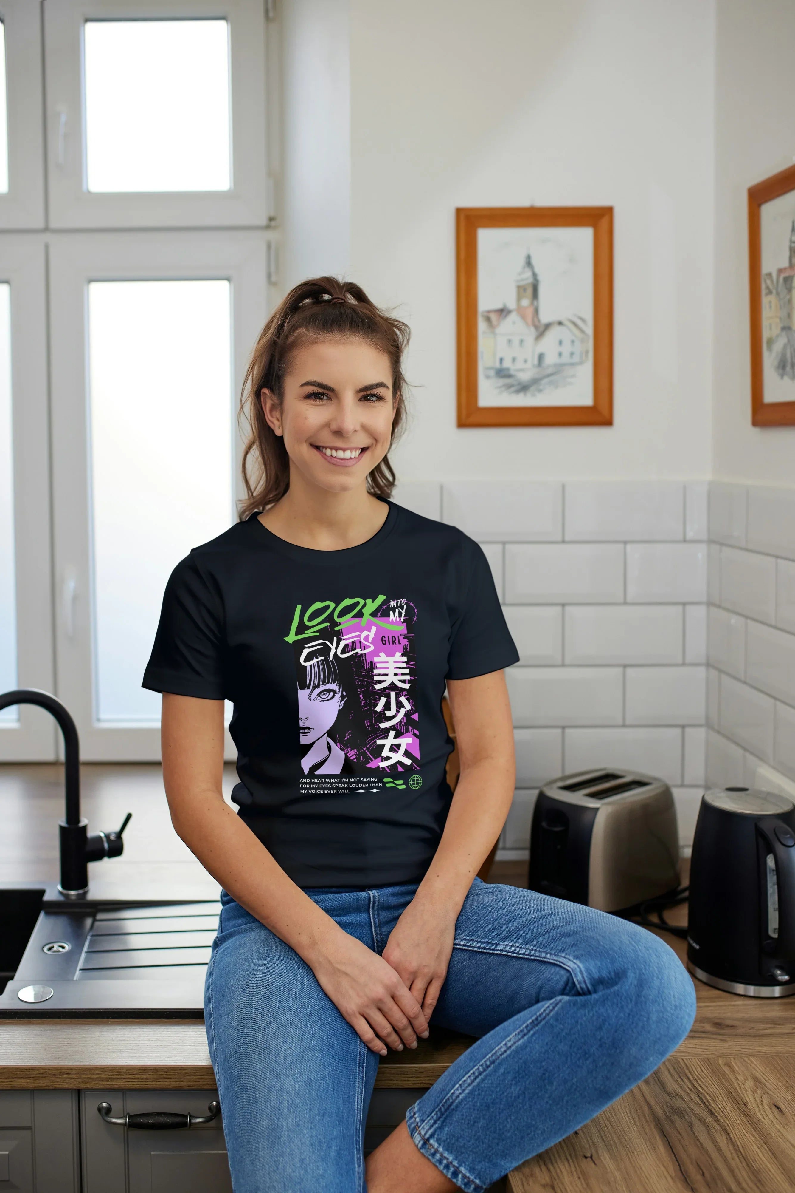 Look into my Eyes Graphic Classic T-Shirt for Women - Not So Suttle