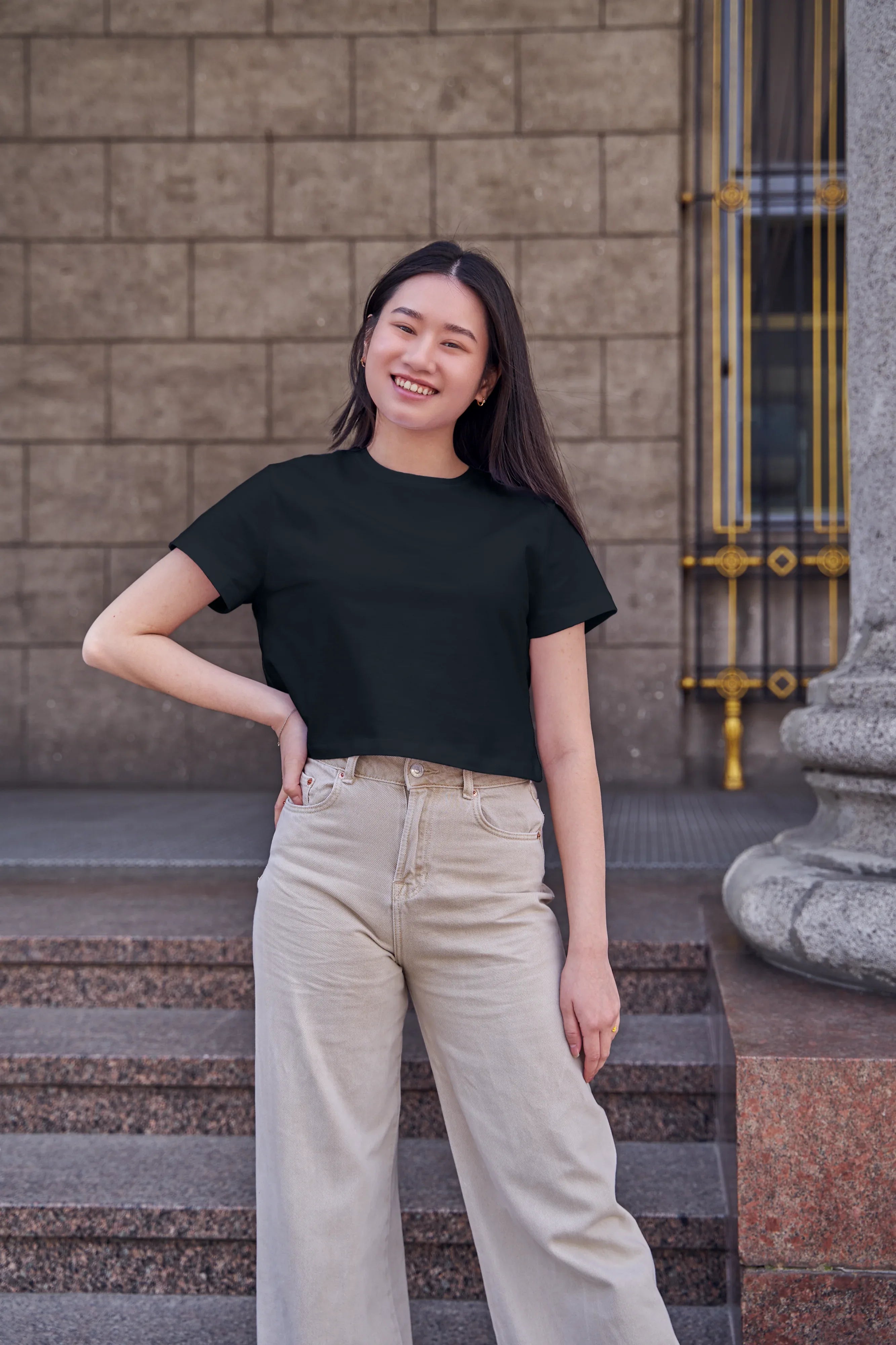 Navy Blue Crop Top - Not So Suttle