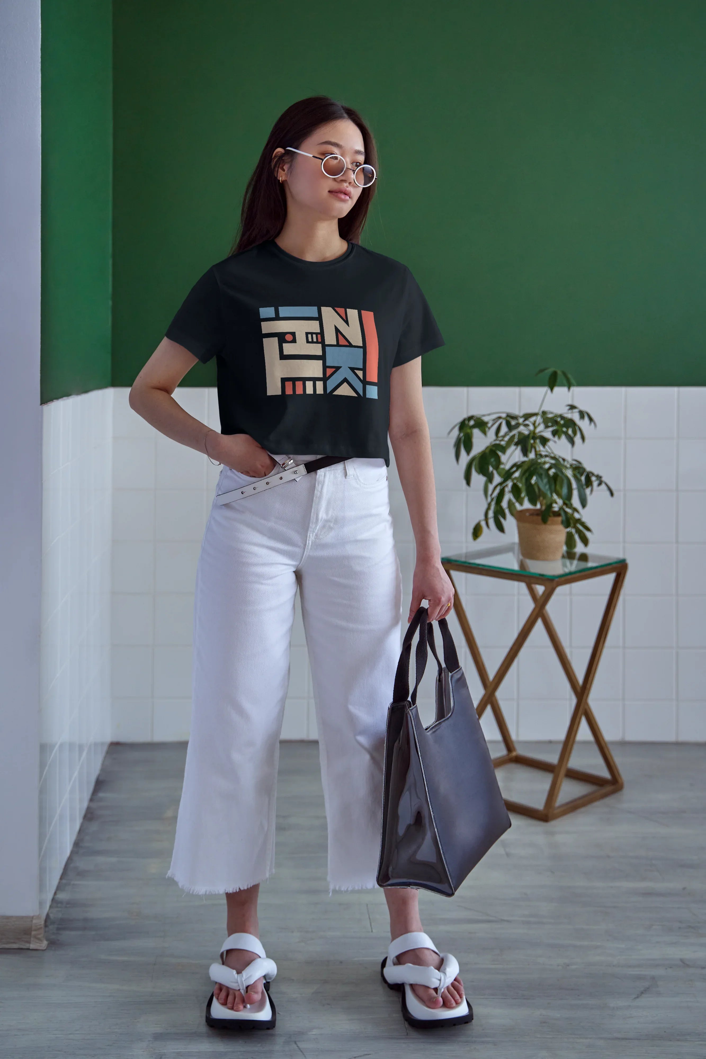 Think Graphic Crop Top for Women - Not So Suttle