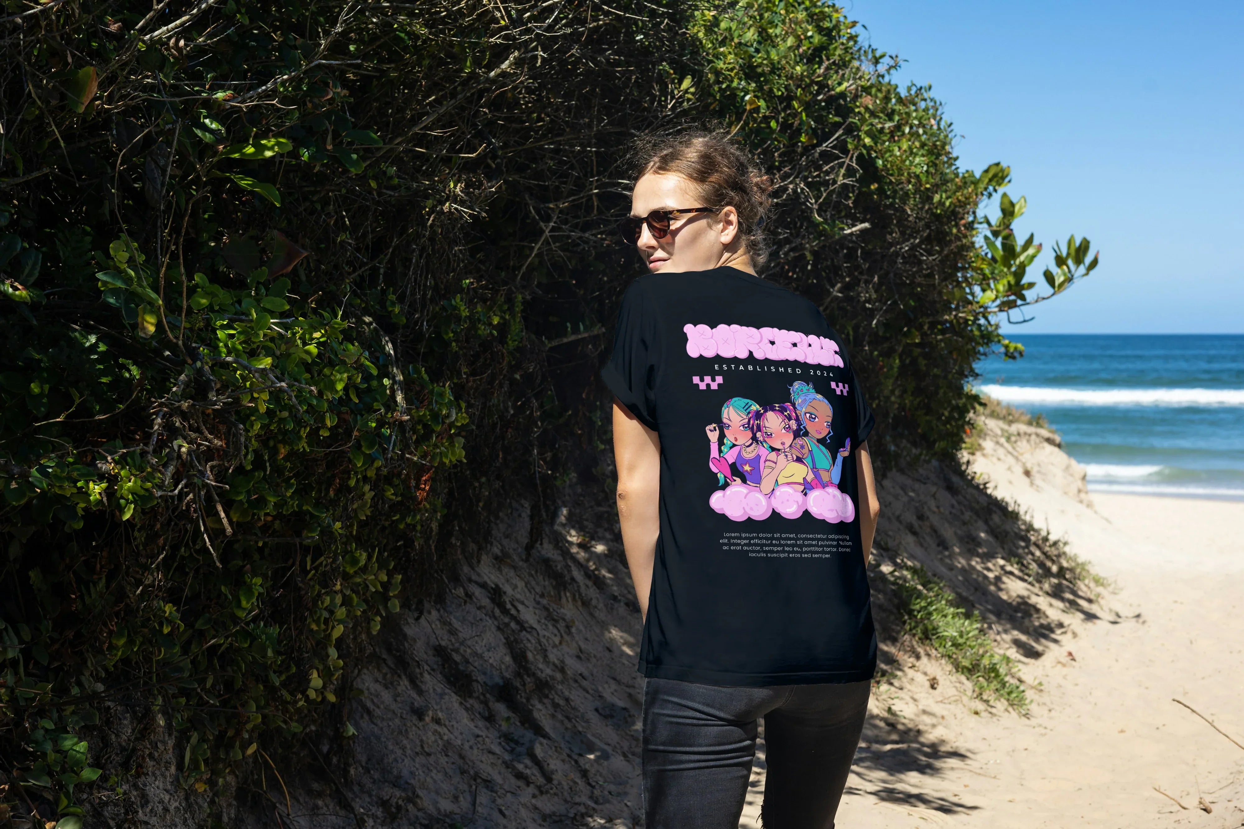 Borocelle Graphic Oversized Classic T-Shirt for Women - Not So Suttle