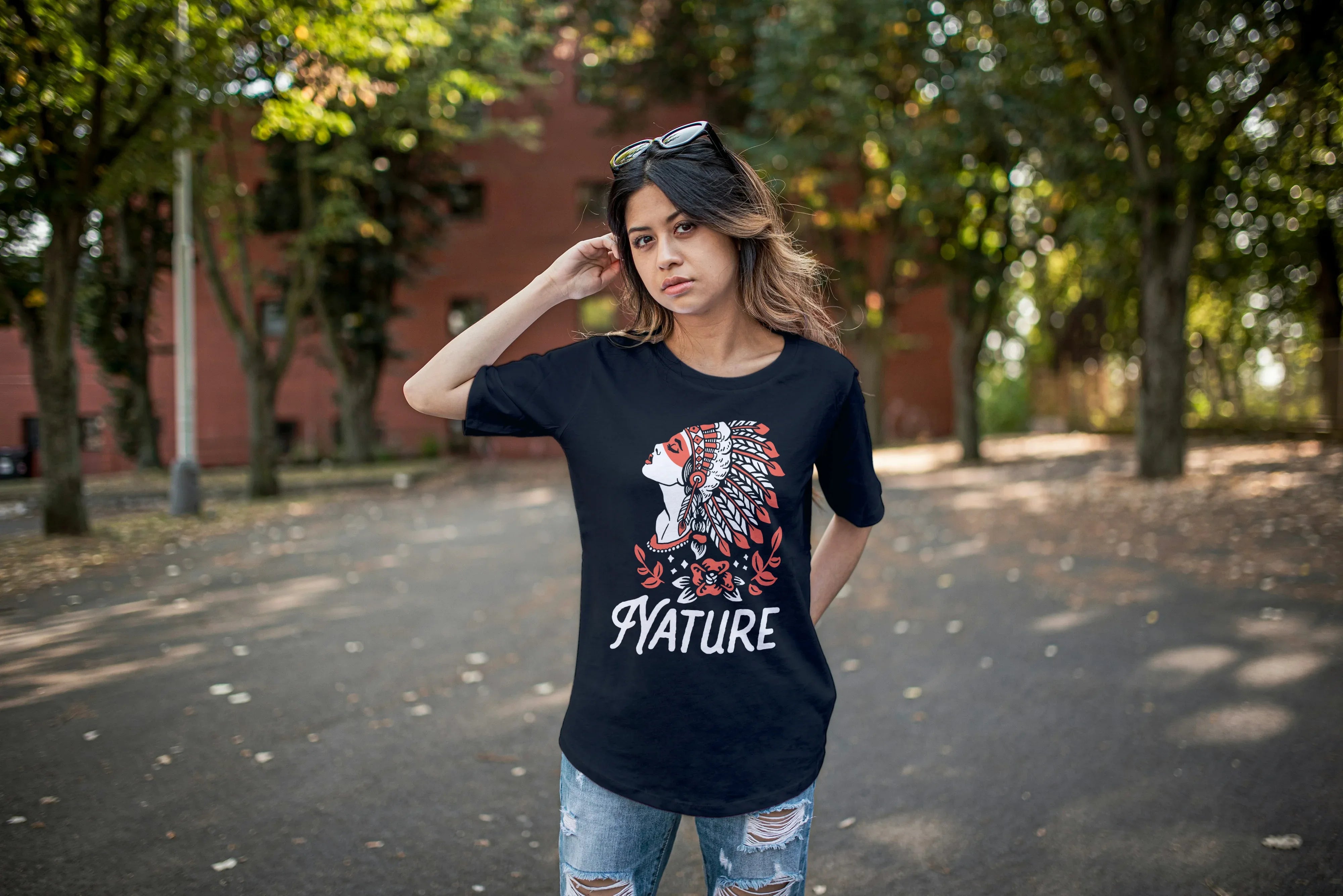 Nature Graphic Oversized Classic T-Shirt for Women - Not So Suttle