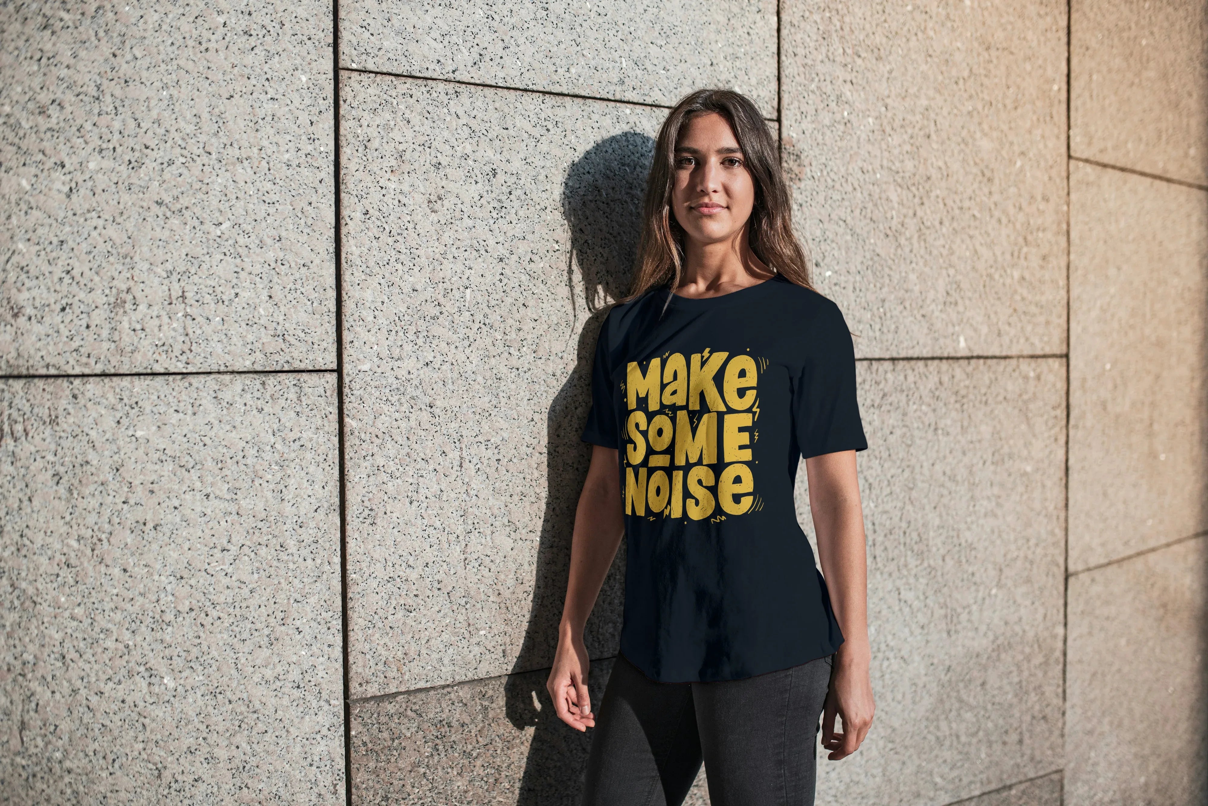 Make Some Noise Graphic Oversized Classic T-Shirt for Women - Not So Suttle