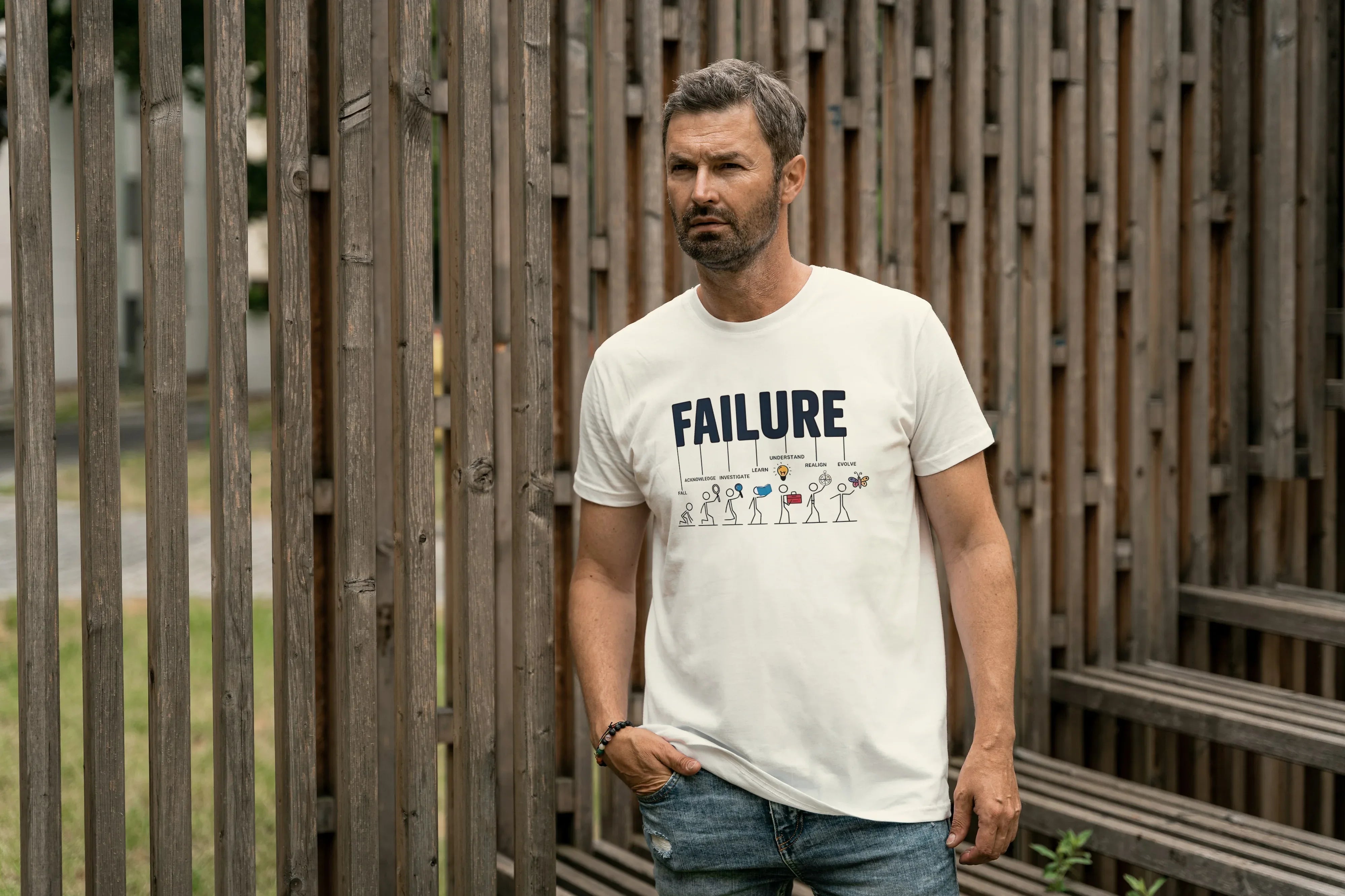 Failure Graphic Classic Crew T-Shirt for Men - Not So Suttle