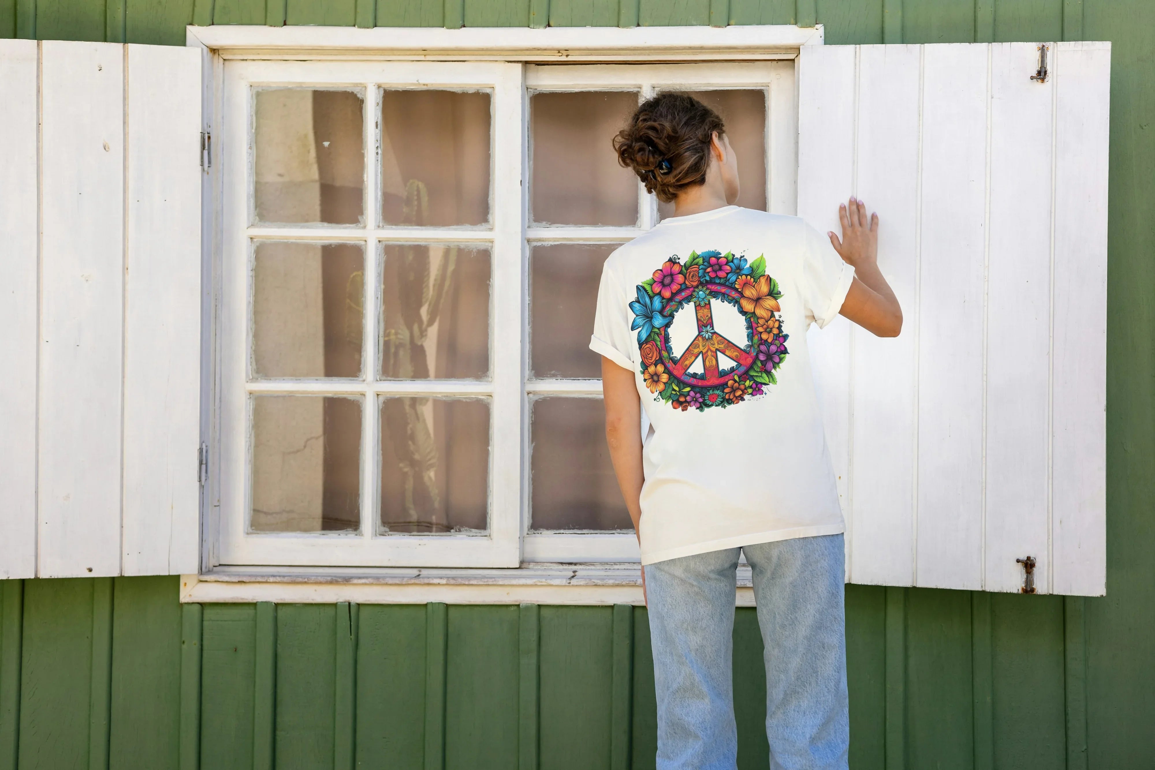 Peace Graphic Oversized Classic T-Shirt for Women - Not So Suttle