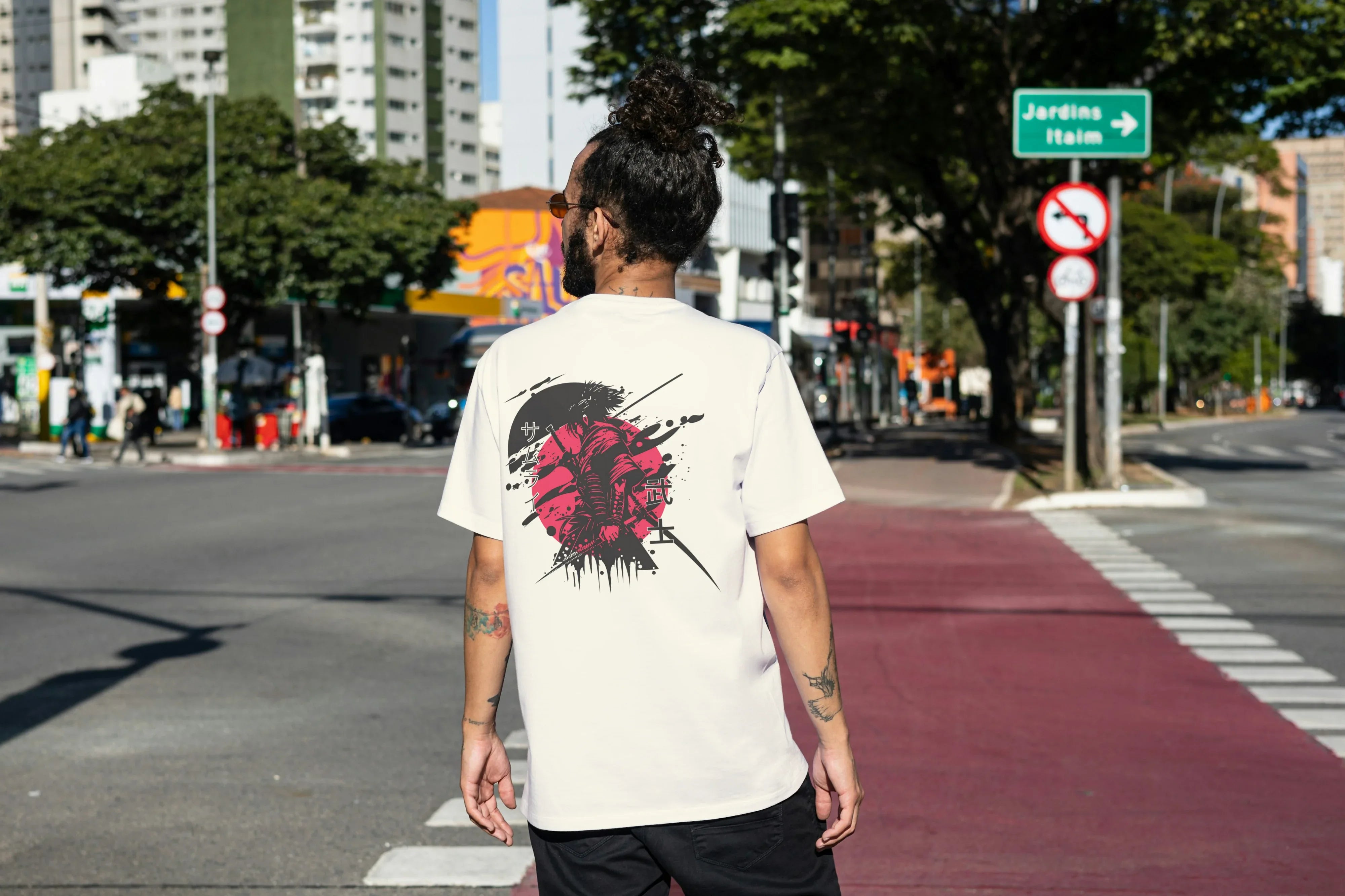 Samurai Sword Graphic Oversized Classic T-Shirt for Men - Not So Suttle