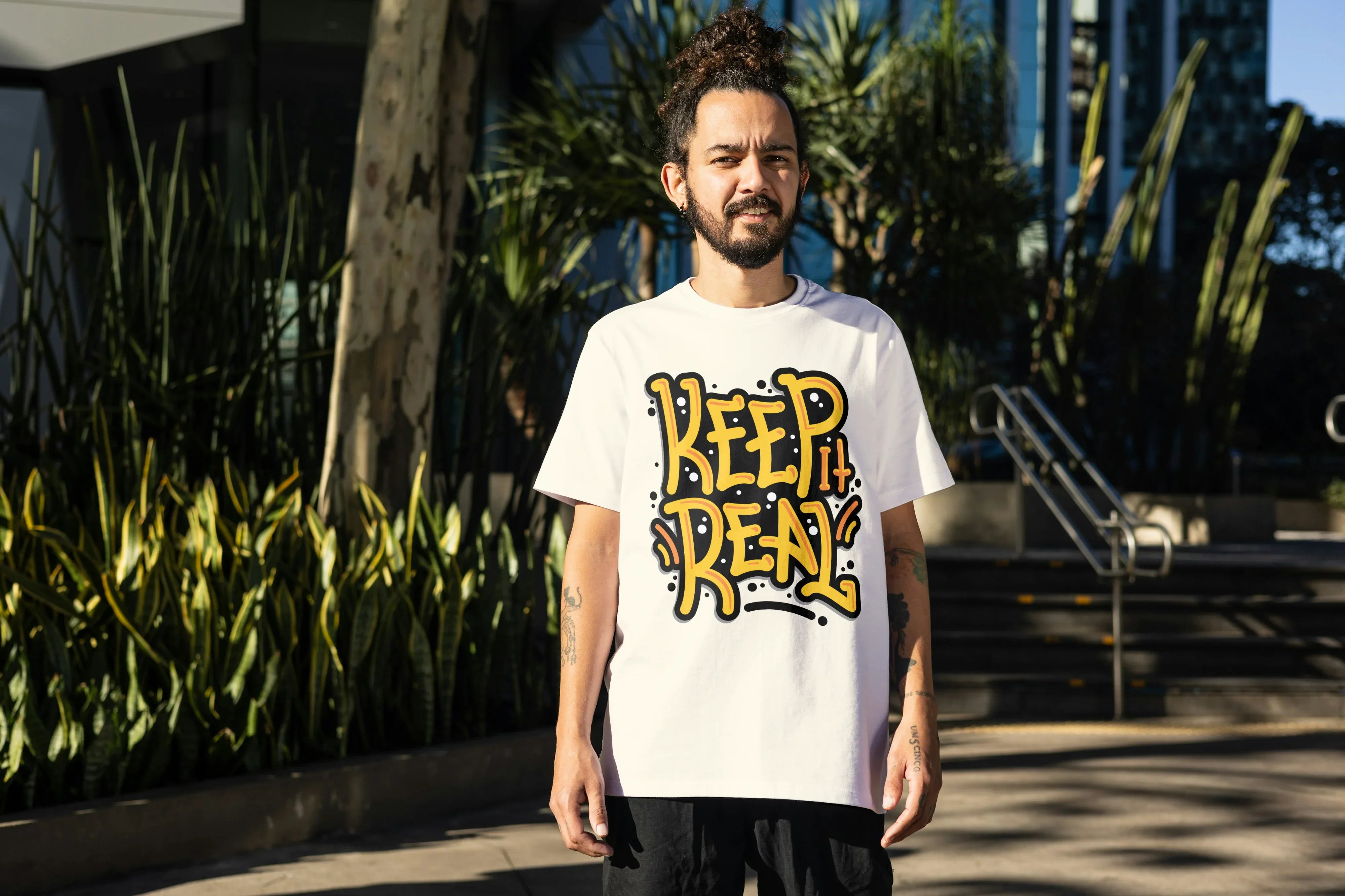 Keep it Real Graphic Oversized Classic T-Shirt for Men - Not So Suttle