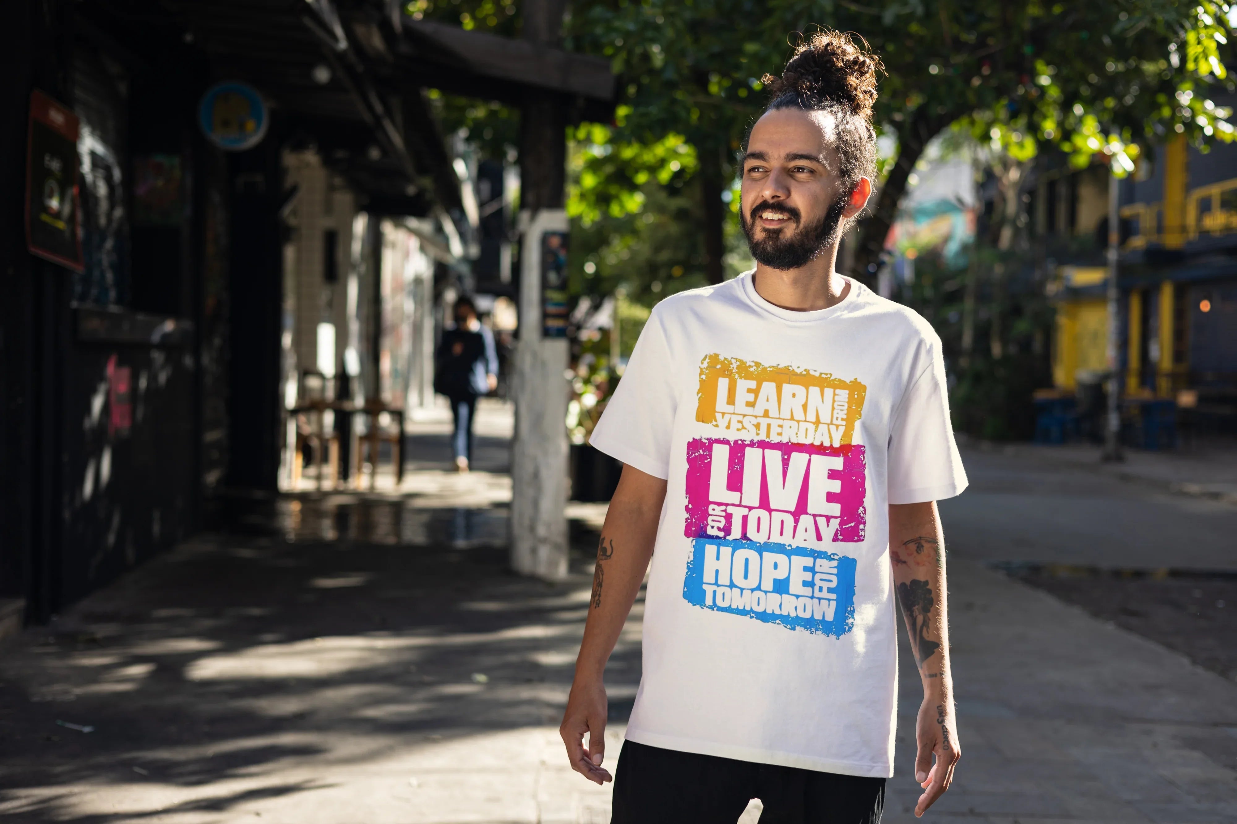 Learn Live Hope Graphic Oversized Classic T-Shirt for Men - Not So Suttle
