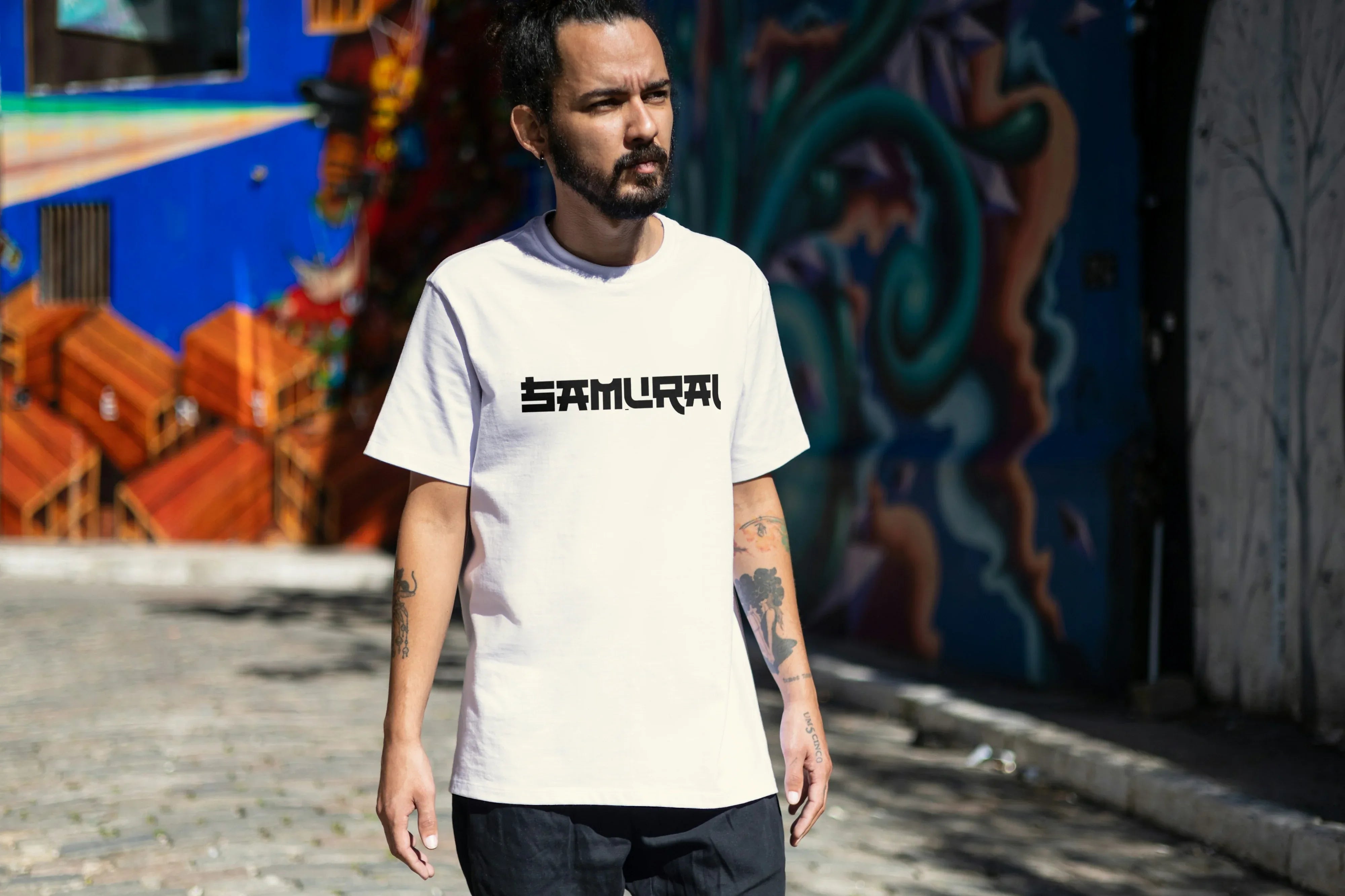 Samurai Graphic Oversized Classic T-Shirt for Men - Not So Suttle