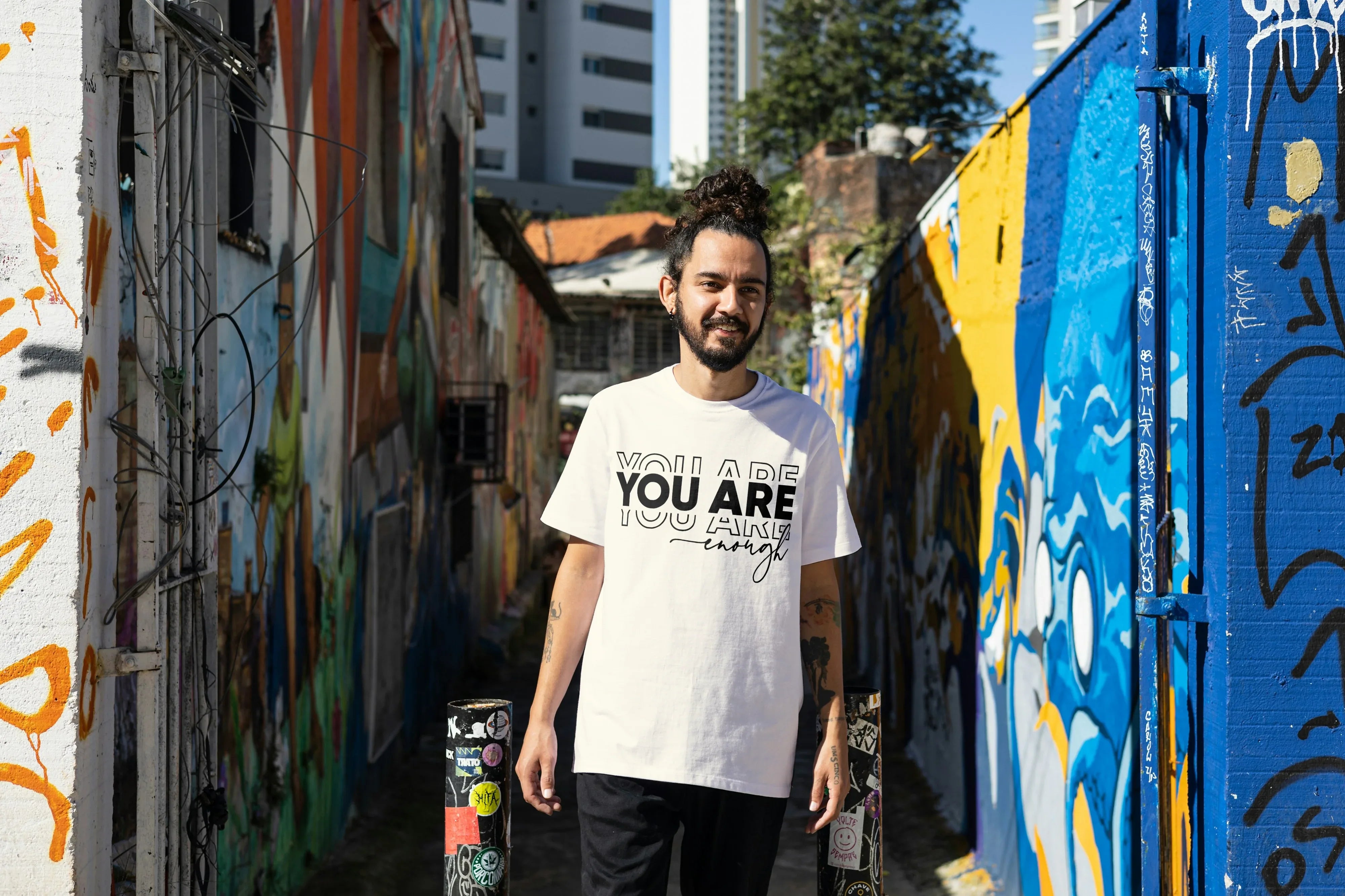 You Are Enough Graphic Oversized Classic T-Shirt for Men - Not So Suttle
