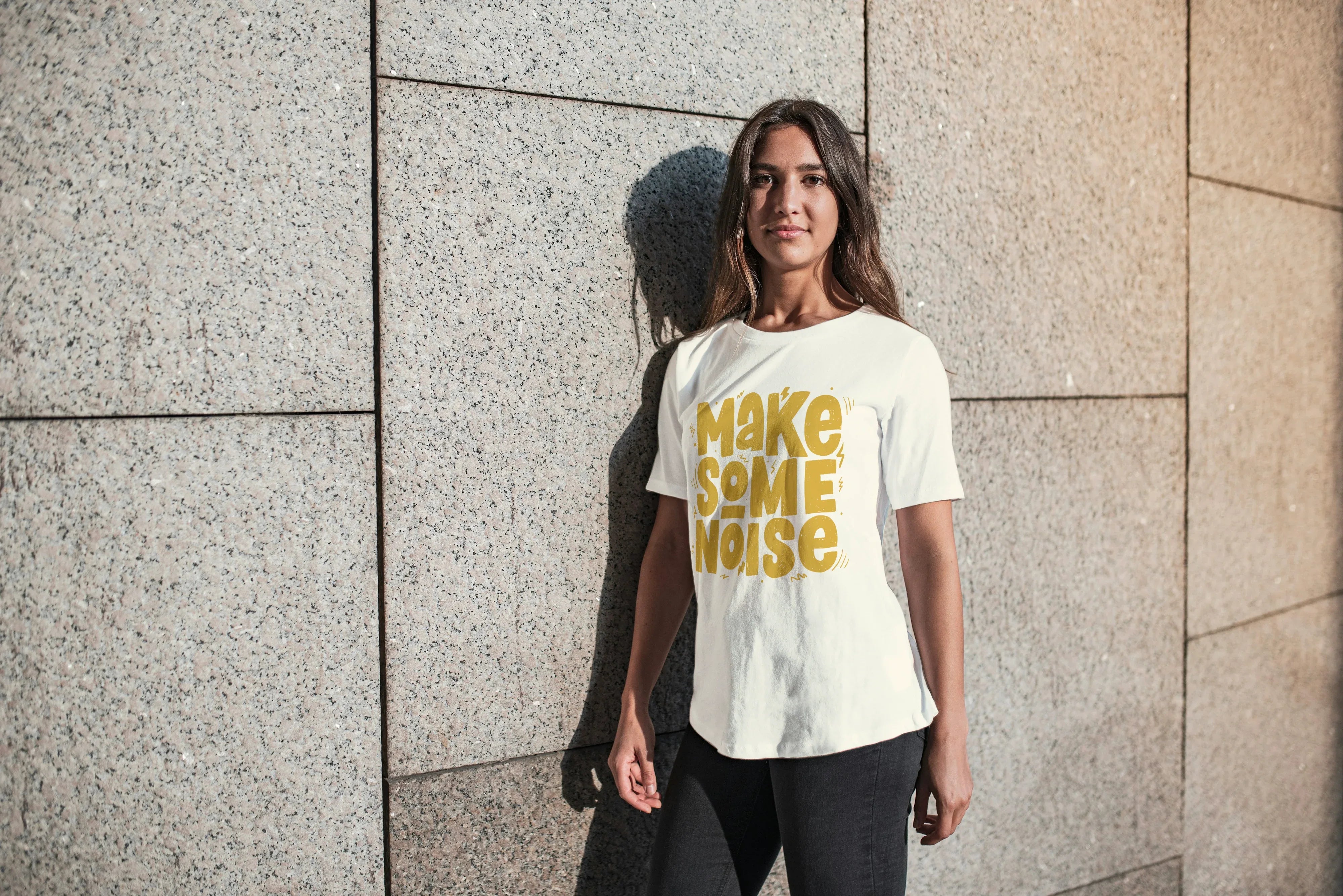 Make Some Noise Graphic Oversized Classic T-Shirt for Women - Not So Suttle