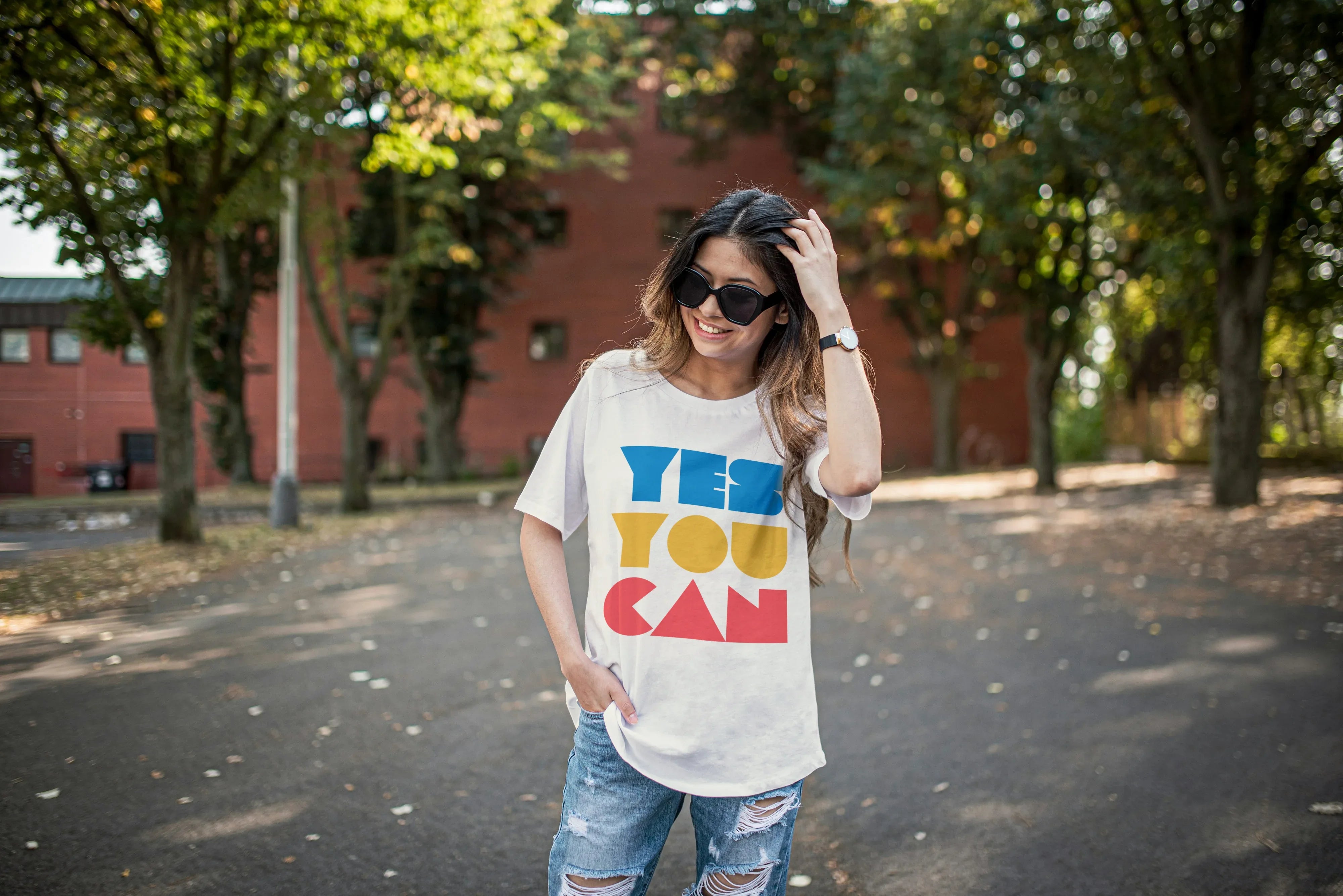 Yes You Can Graphic Oversized Classic T-Shirt for Women - Not So Suttle