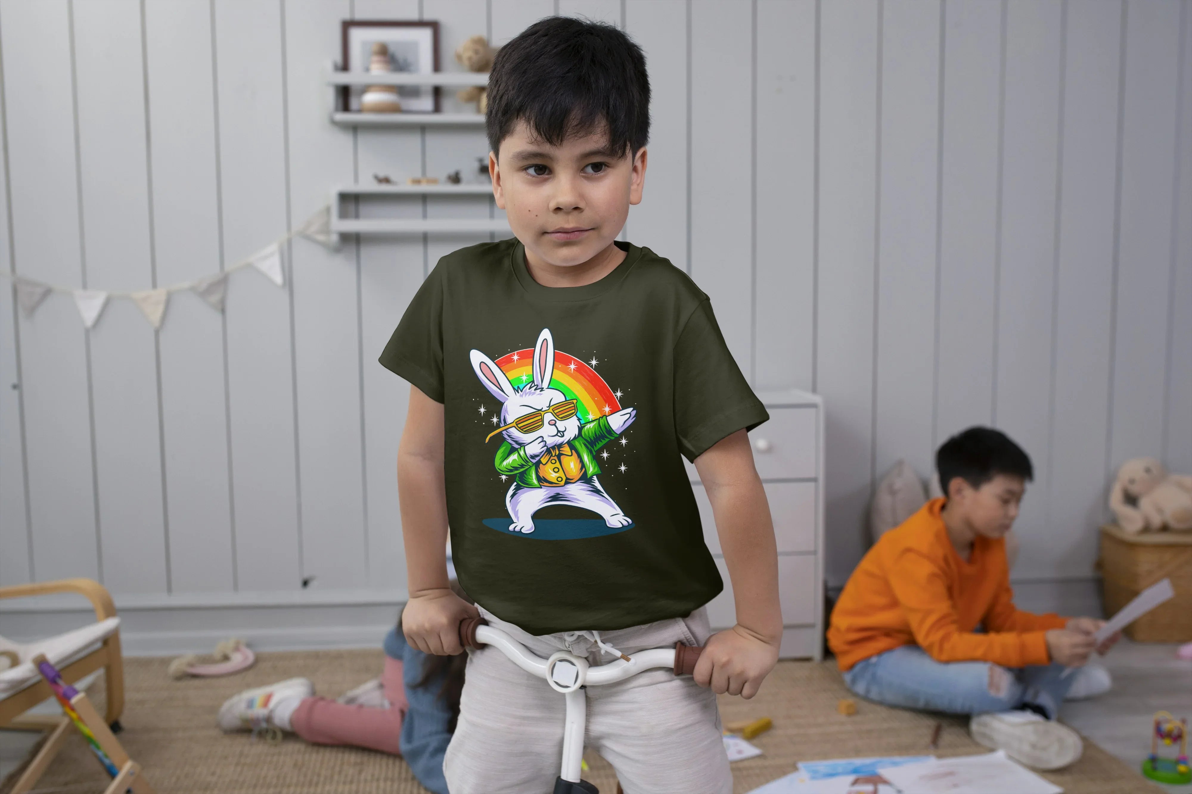 Dab Bunny Graphic T-Shirt for Boys - Not So Suttle