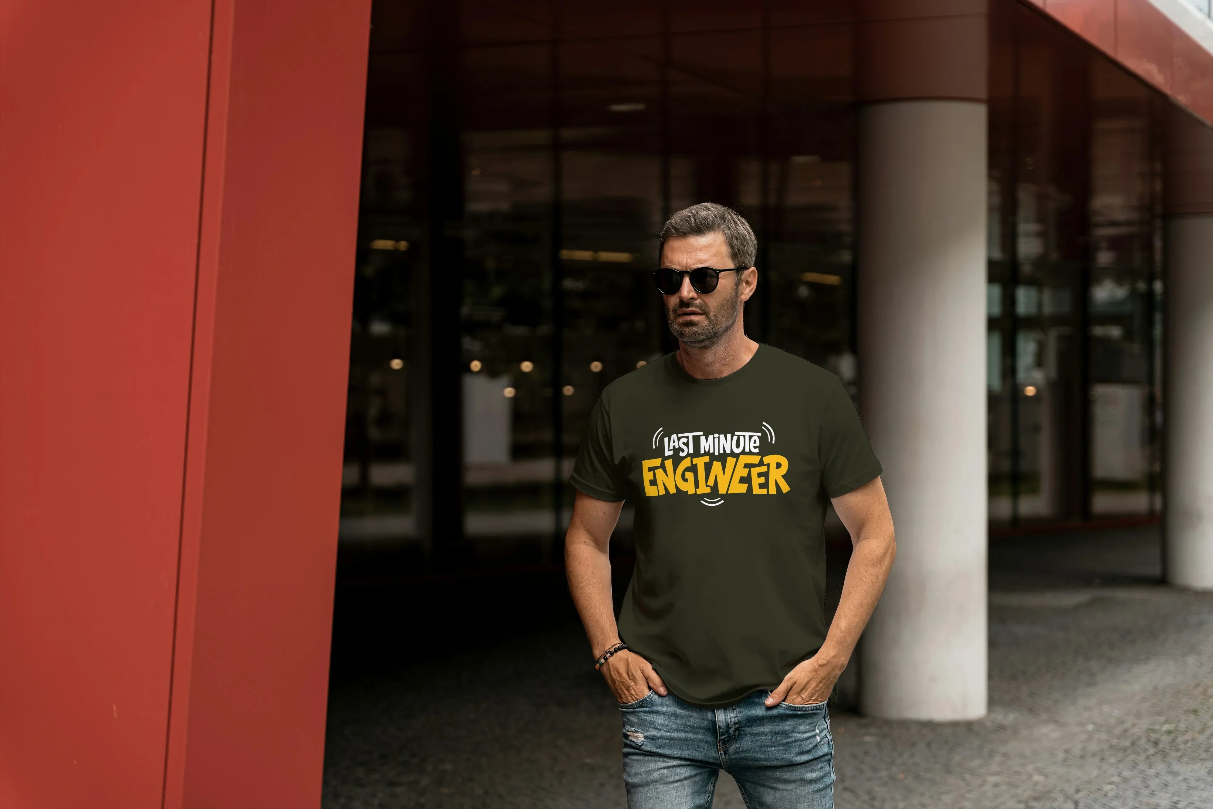 Last Minute Engineer Graphic Classic Crew T-Shirt for Men - Not So Suttle