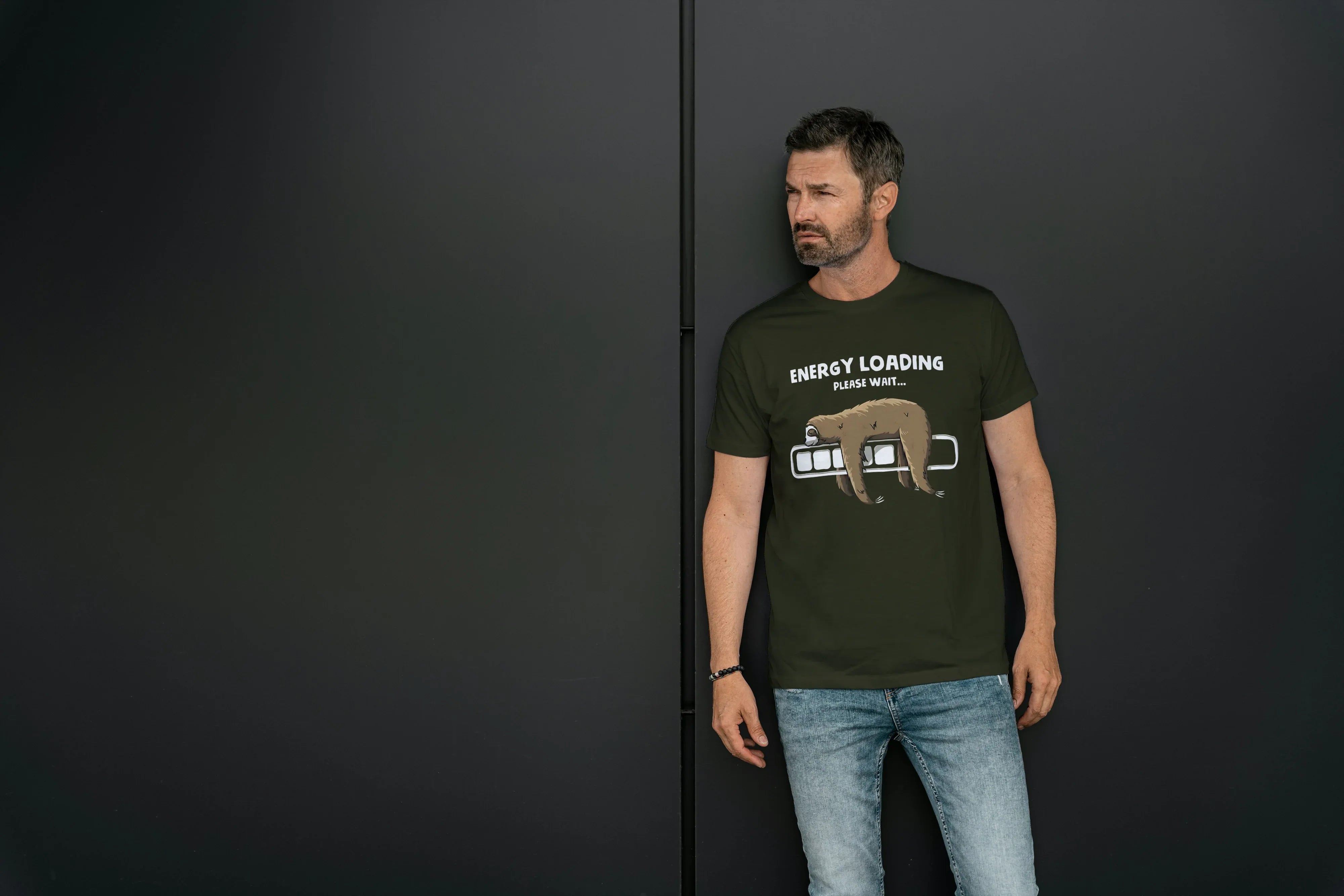 Energy Loading Graphic Classic Crew T-Shirt for Men - Not So Suttle