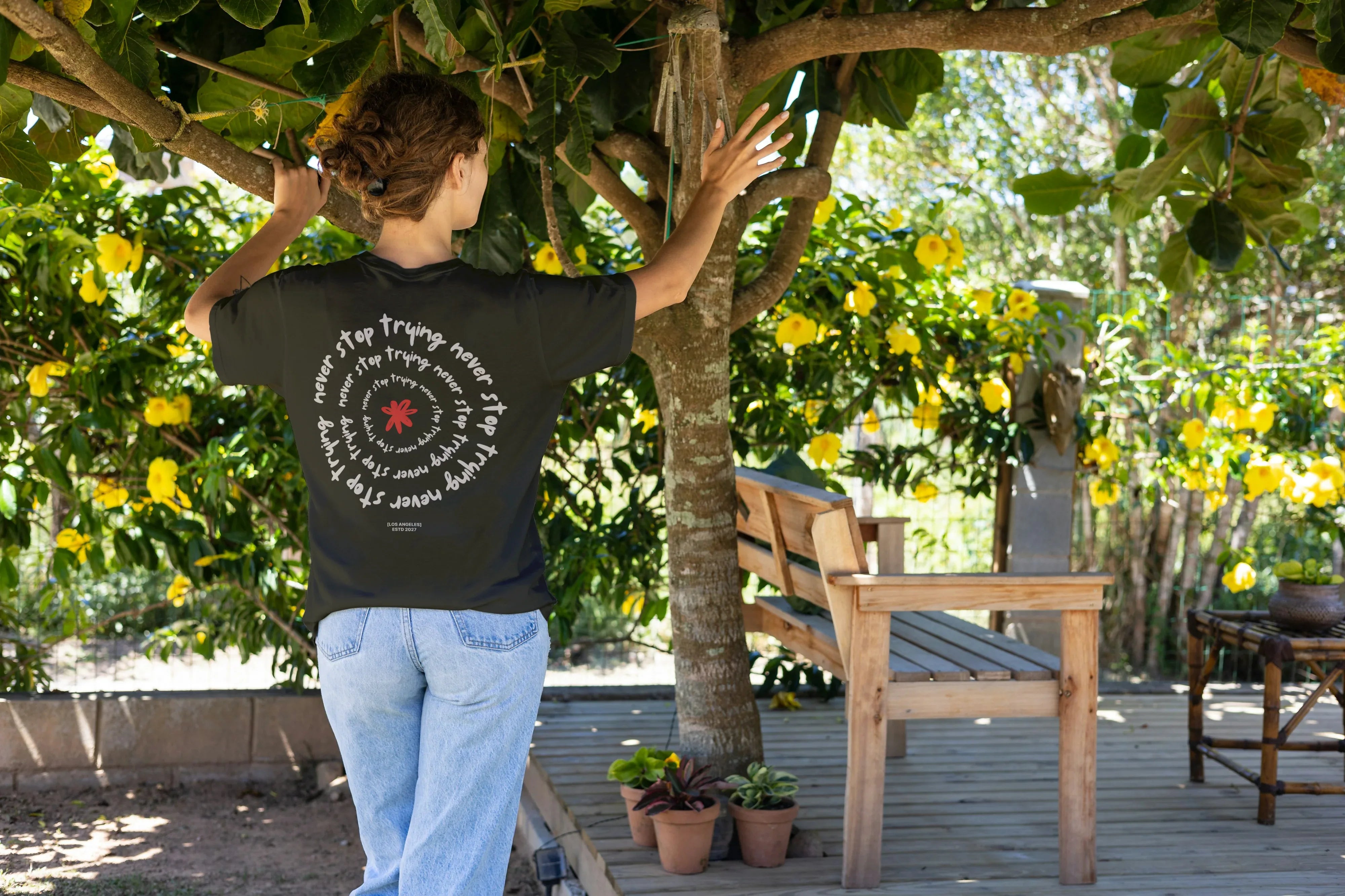 Never Stop Trying Oversized Classic T-Shirt for Women - Not So Suttle