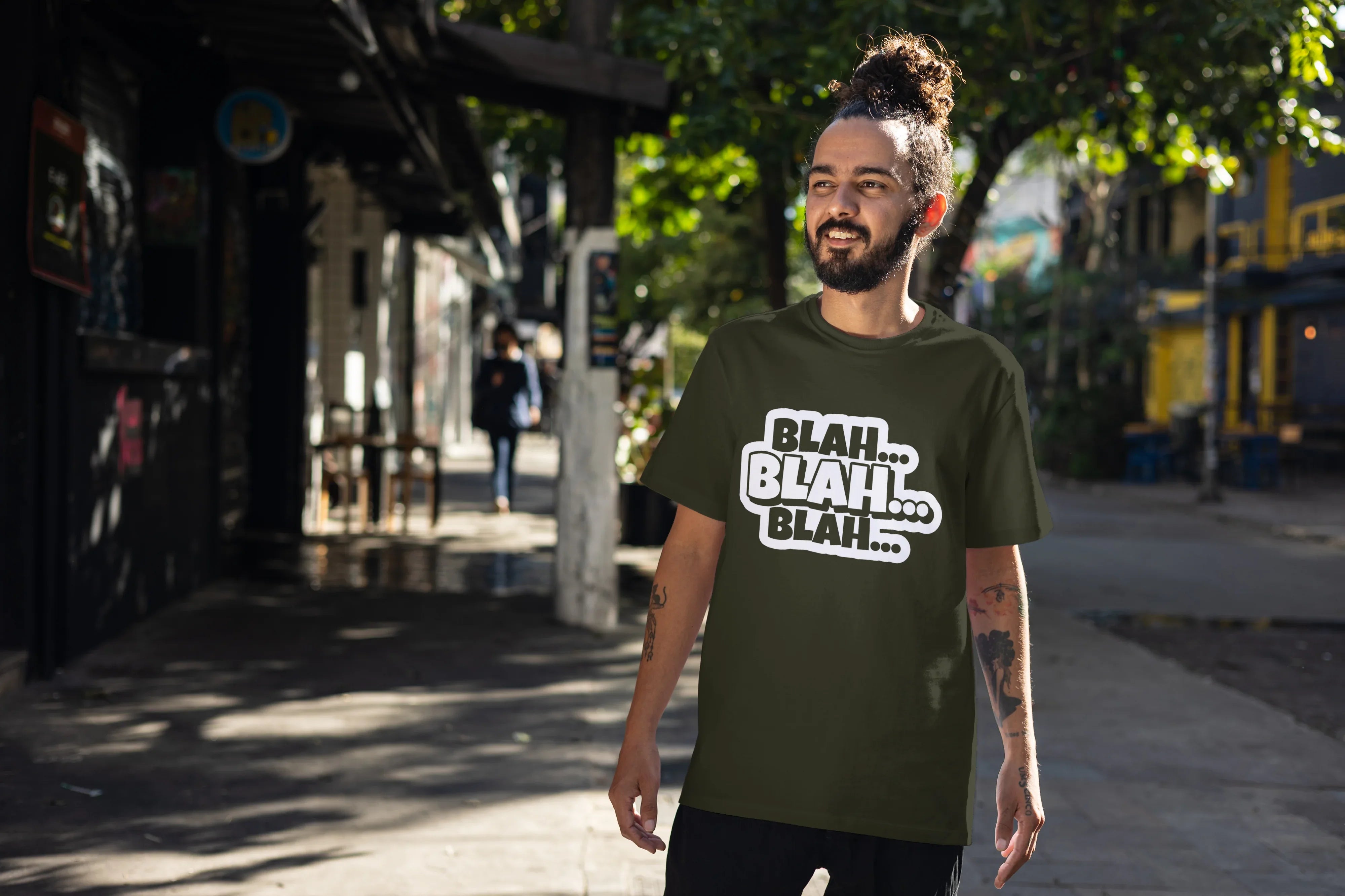 Blah Blah Blah Graphic Oversized Classic T-Shirt for Men - Not So Suttle