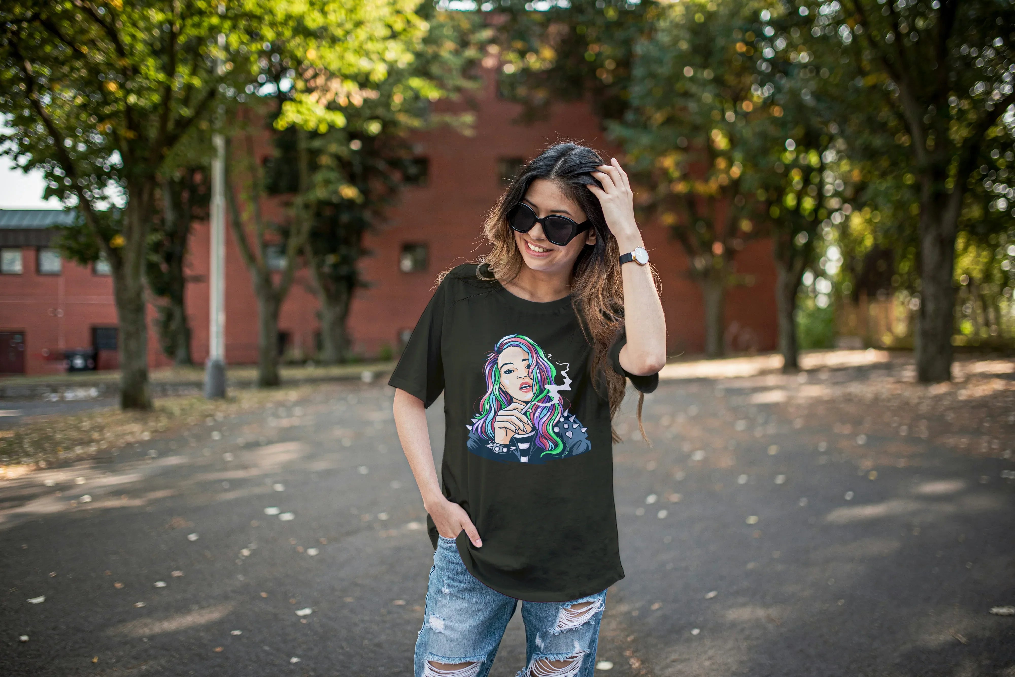 Rebel Graphic Oversized Classic T-Shirt for Women - Not So Suttle