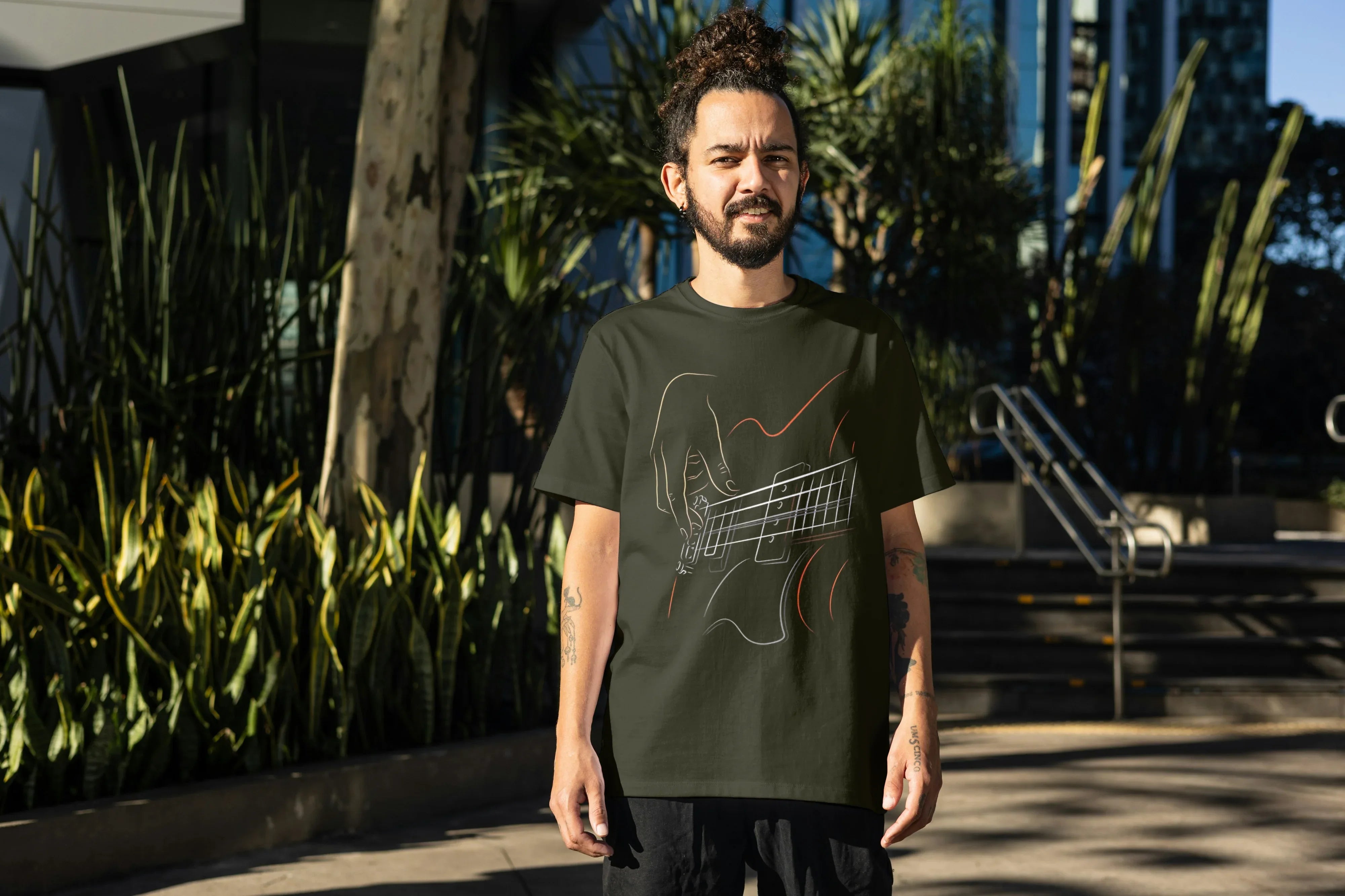 Guitar Graphic Oversized Classic T-Shirt for Men - Not So Suttle