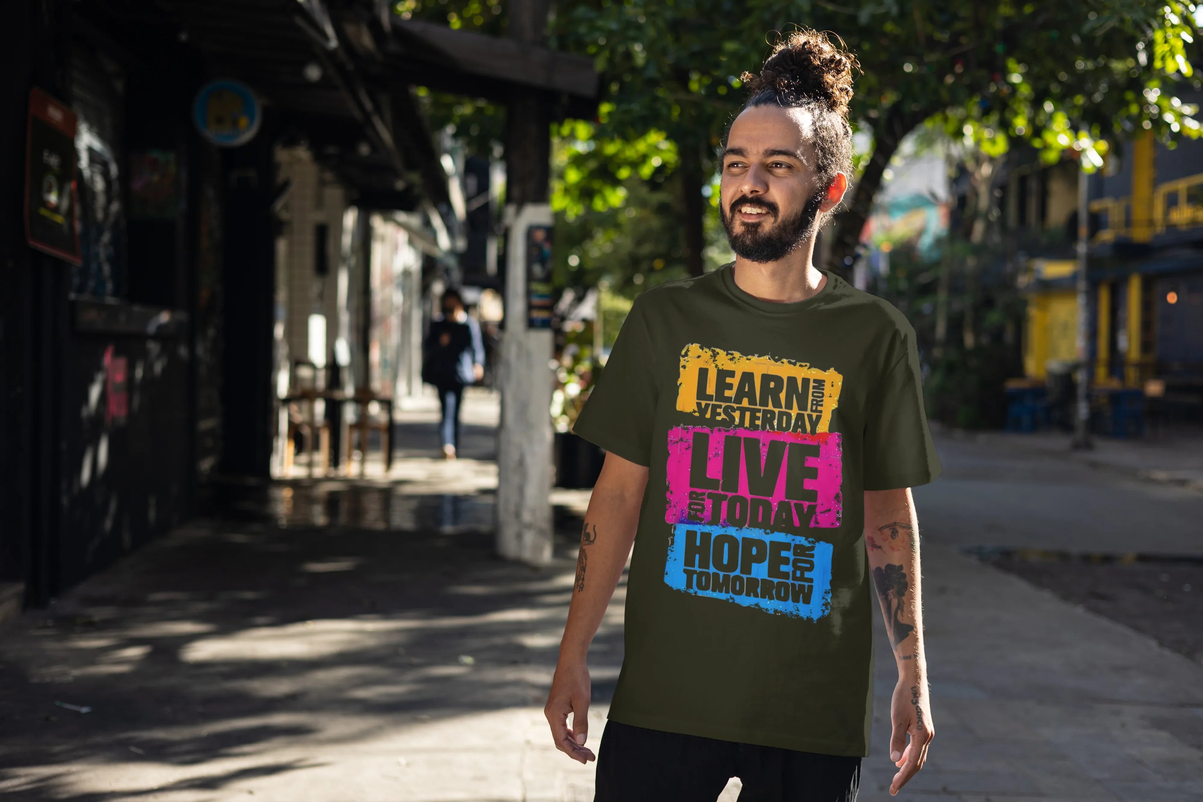 Learn Live Hope Graphic Oversized Classic T-Shirt for Men - Not So Suttle